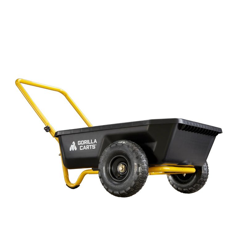 Gorilla Carts GCR-4 Poly Yard Cart Black