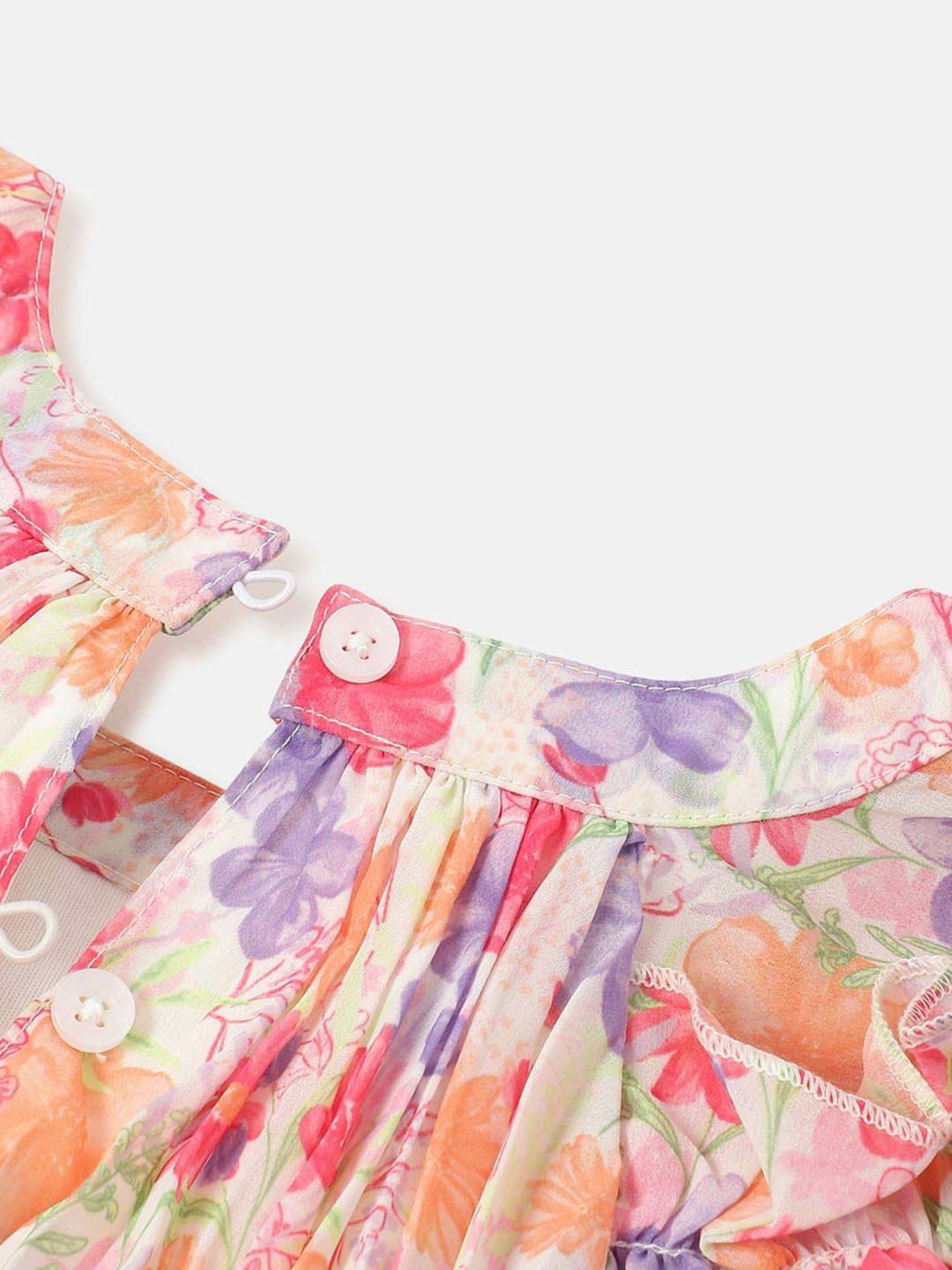 Budding Bees Kids Multicolor Floral Print Dress