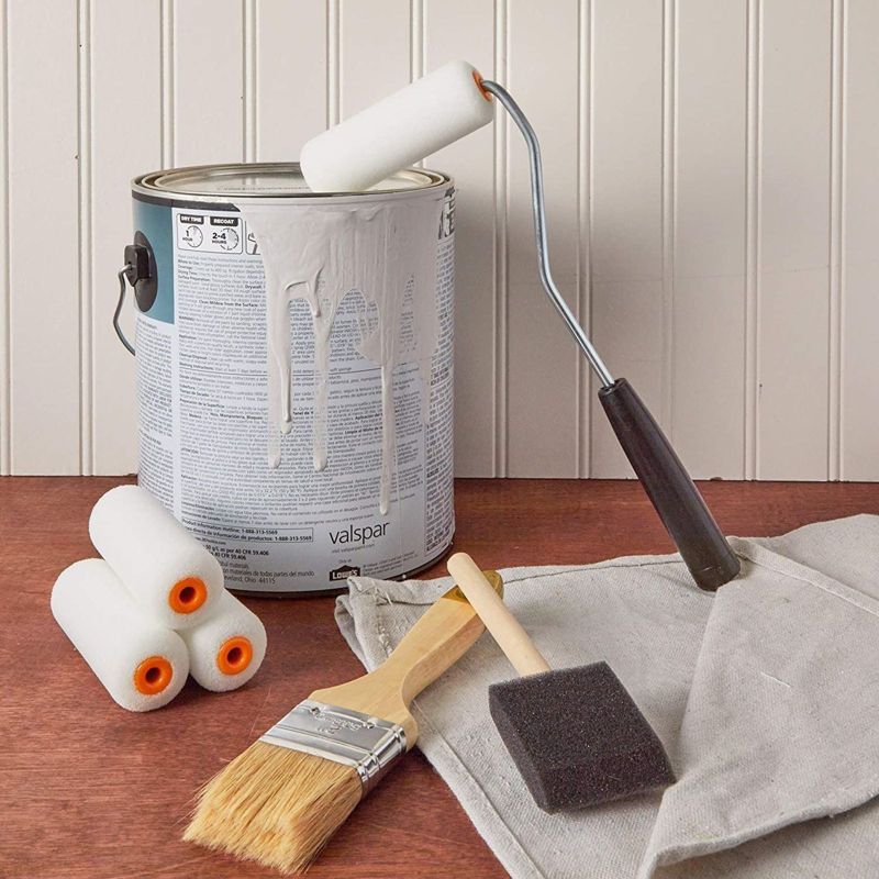 Okuna Outpost 13 Pieces House Painting Kit with Roller Frame and Brushes, for Arts and Crafts