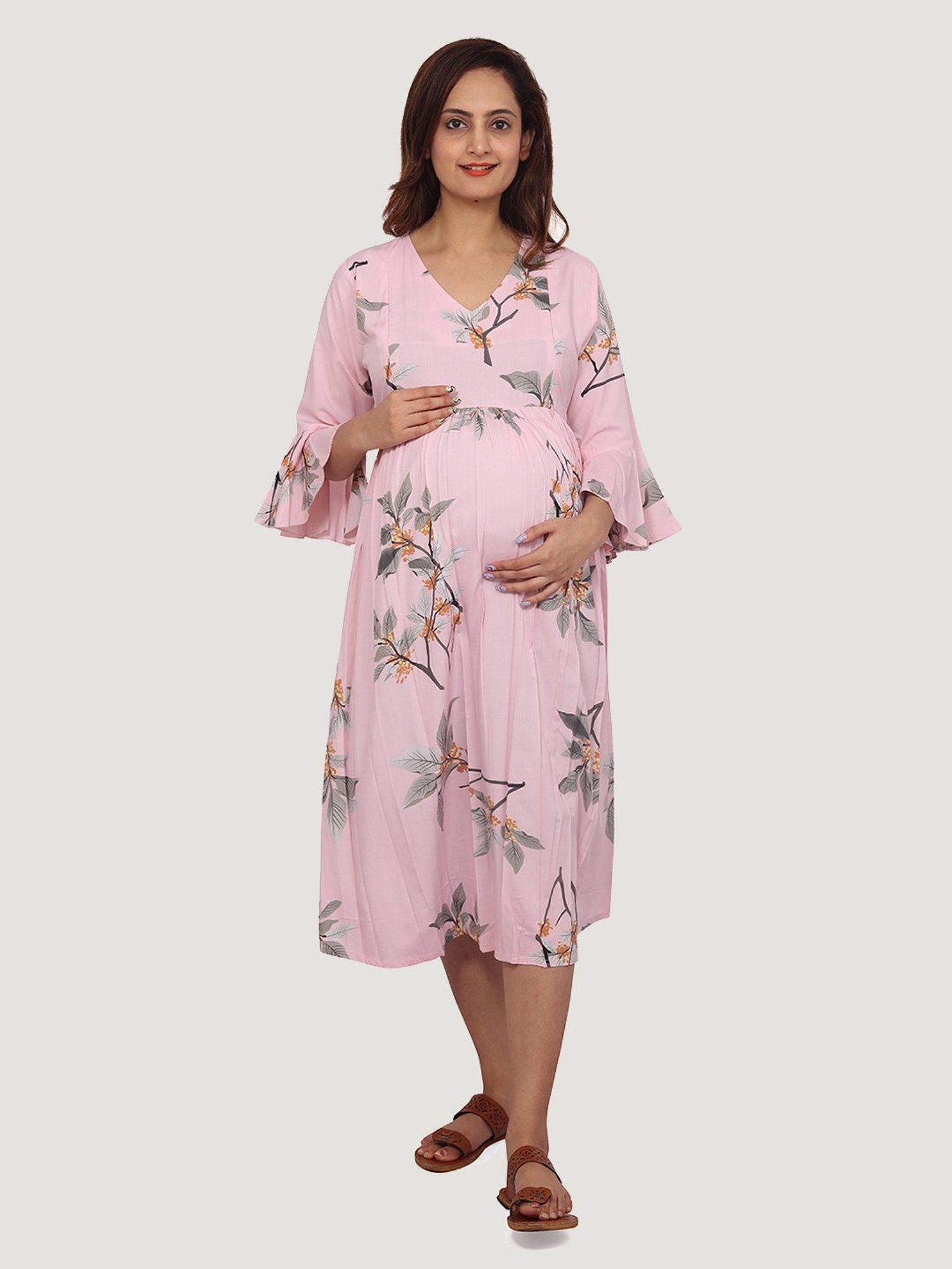 Mine4Nine Multicolor Printed Maternity Kurta