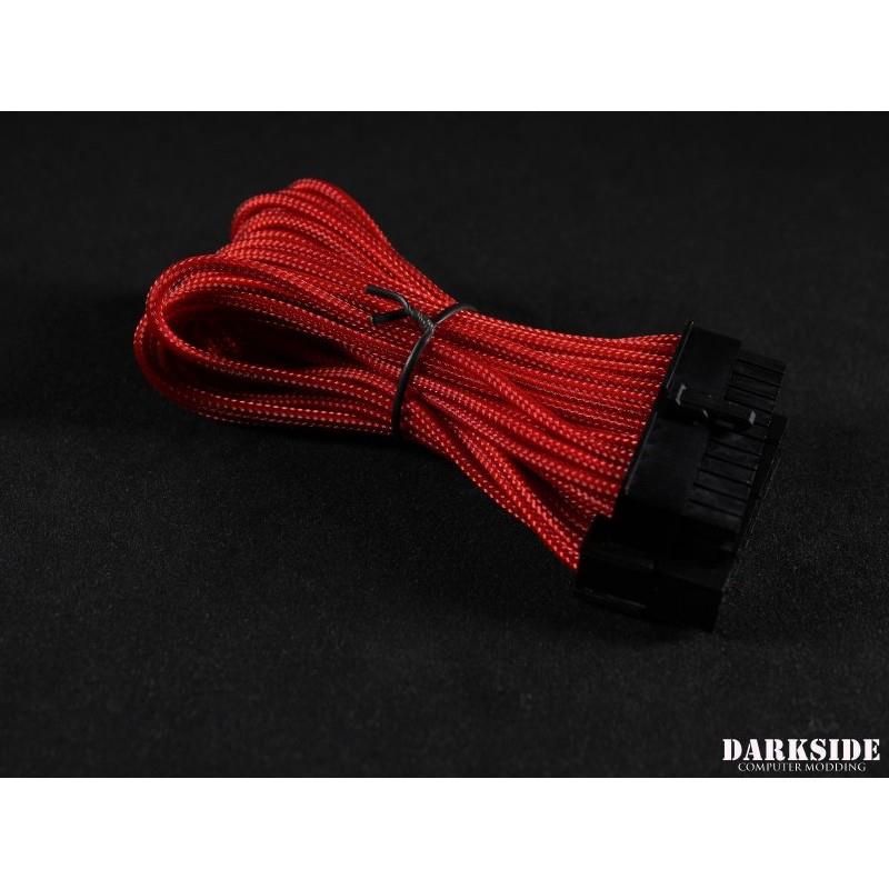 Darkside 24-Pin ITX 7" (20cm) HSL Single Braid Extension Cable - Red (DS-0636)
