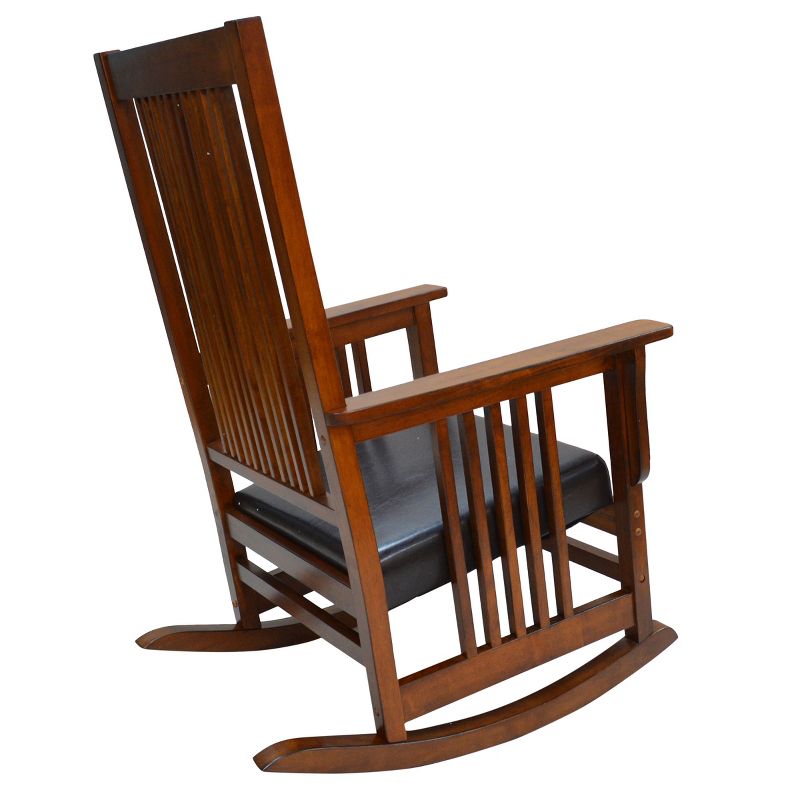 Wooden Rocking Chair Brown - Benzara