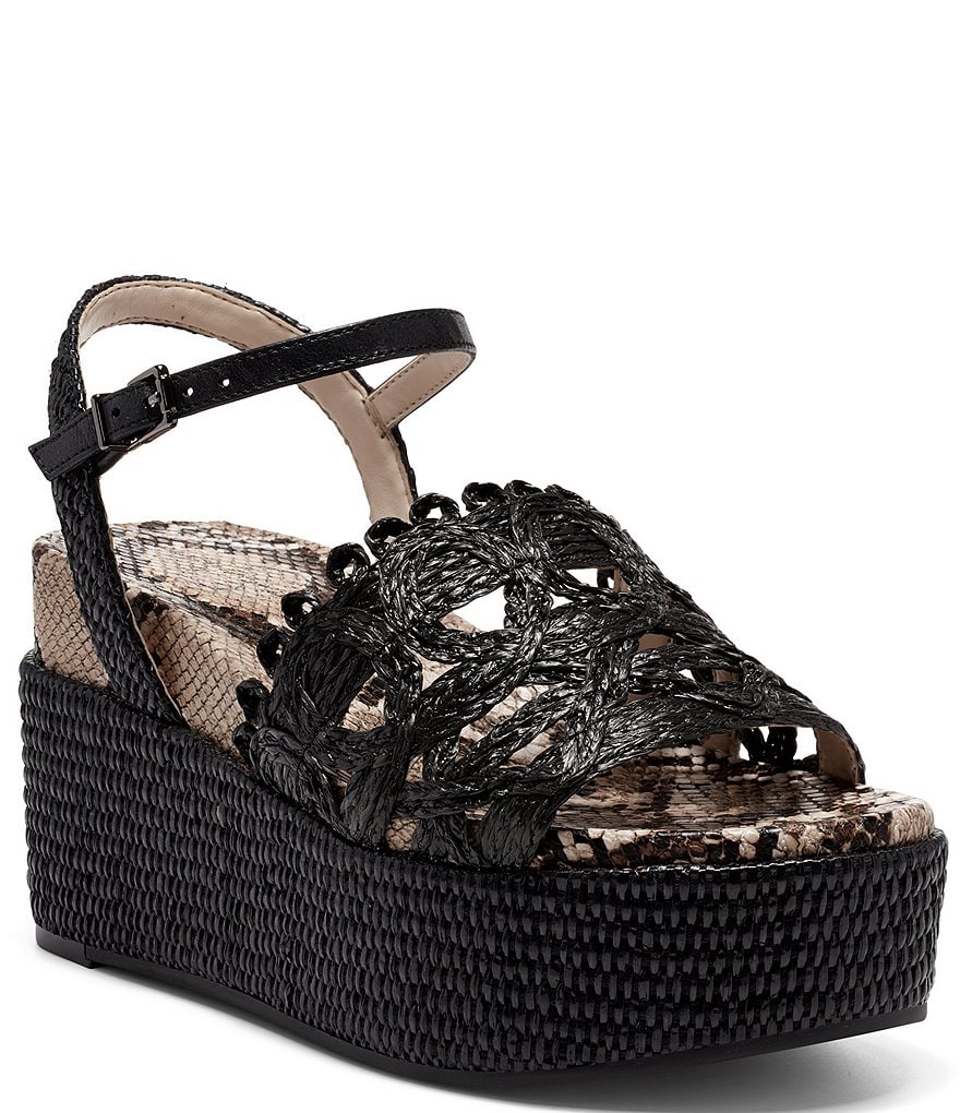 Jessica Simpson Camilia Raffia Platform Wedges