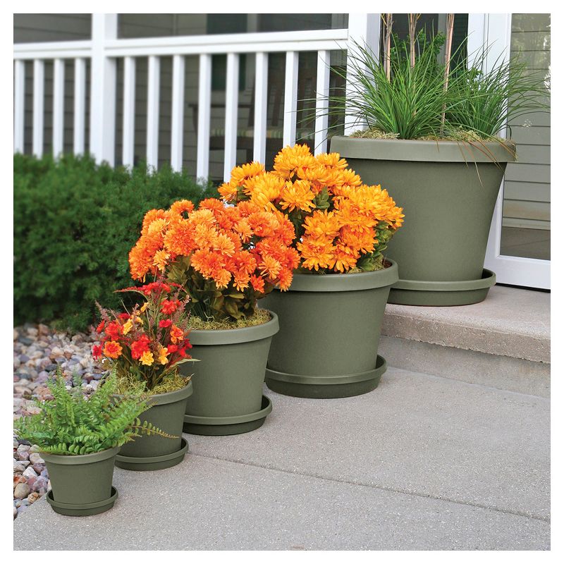 12" Dura Cotta Plant Saucer Peppercorn - Bloem