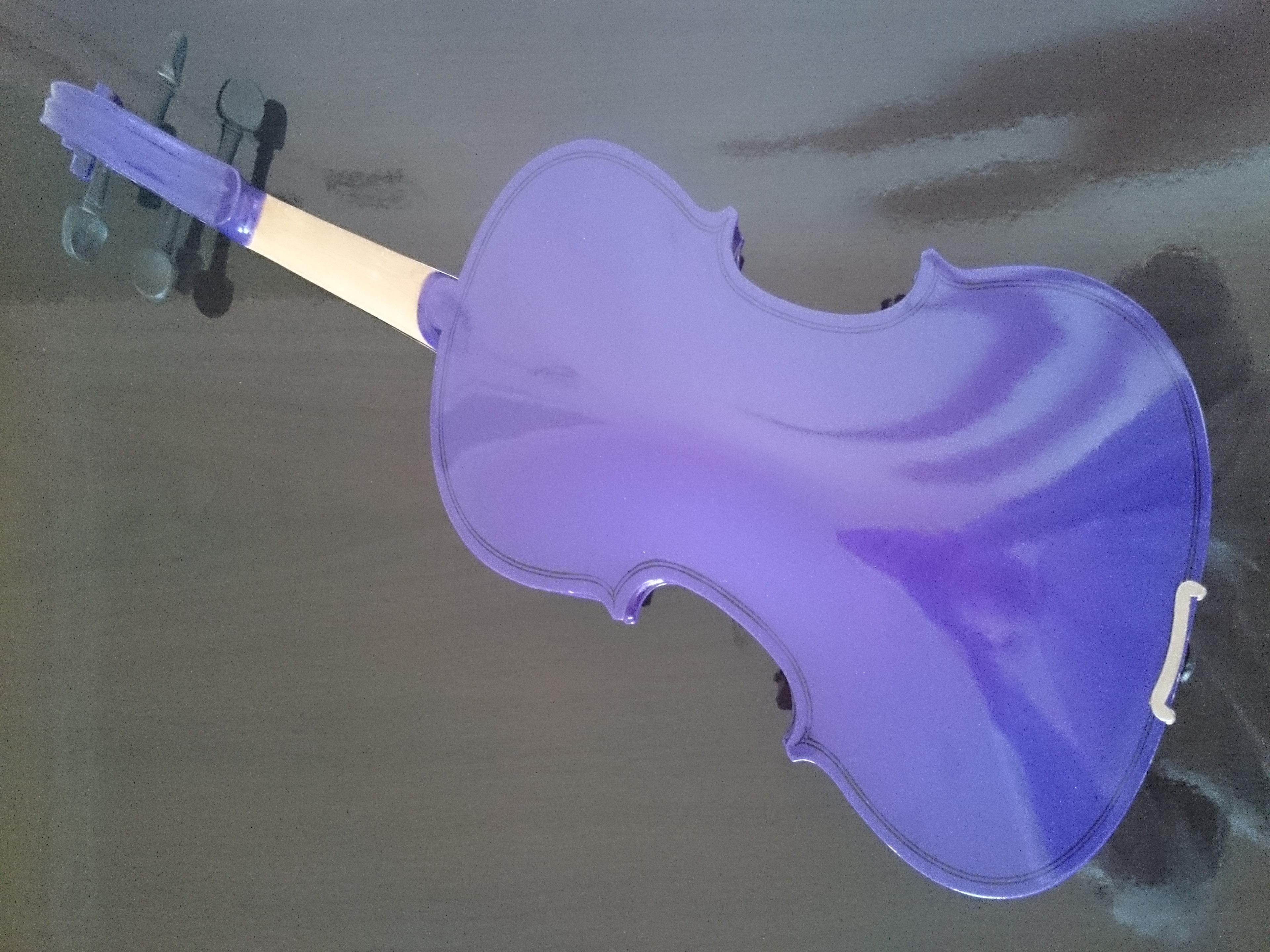 Student Acoustic Violin Full 4/4 Maple Spruce with Case Bow Rosin Purple Color