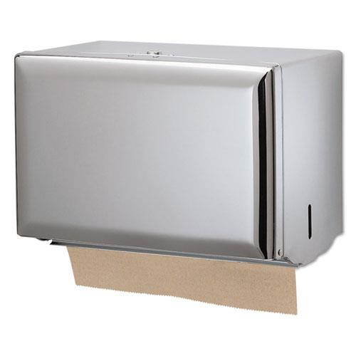 San Jamar T1800XC Standard Key-Lock Singlefold Towel Dispenser, Steel, 10 3/4 x 6 x 7 1/2, Chrome, 1 Each