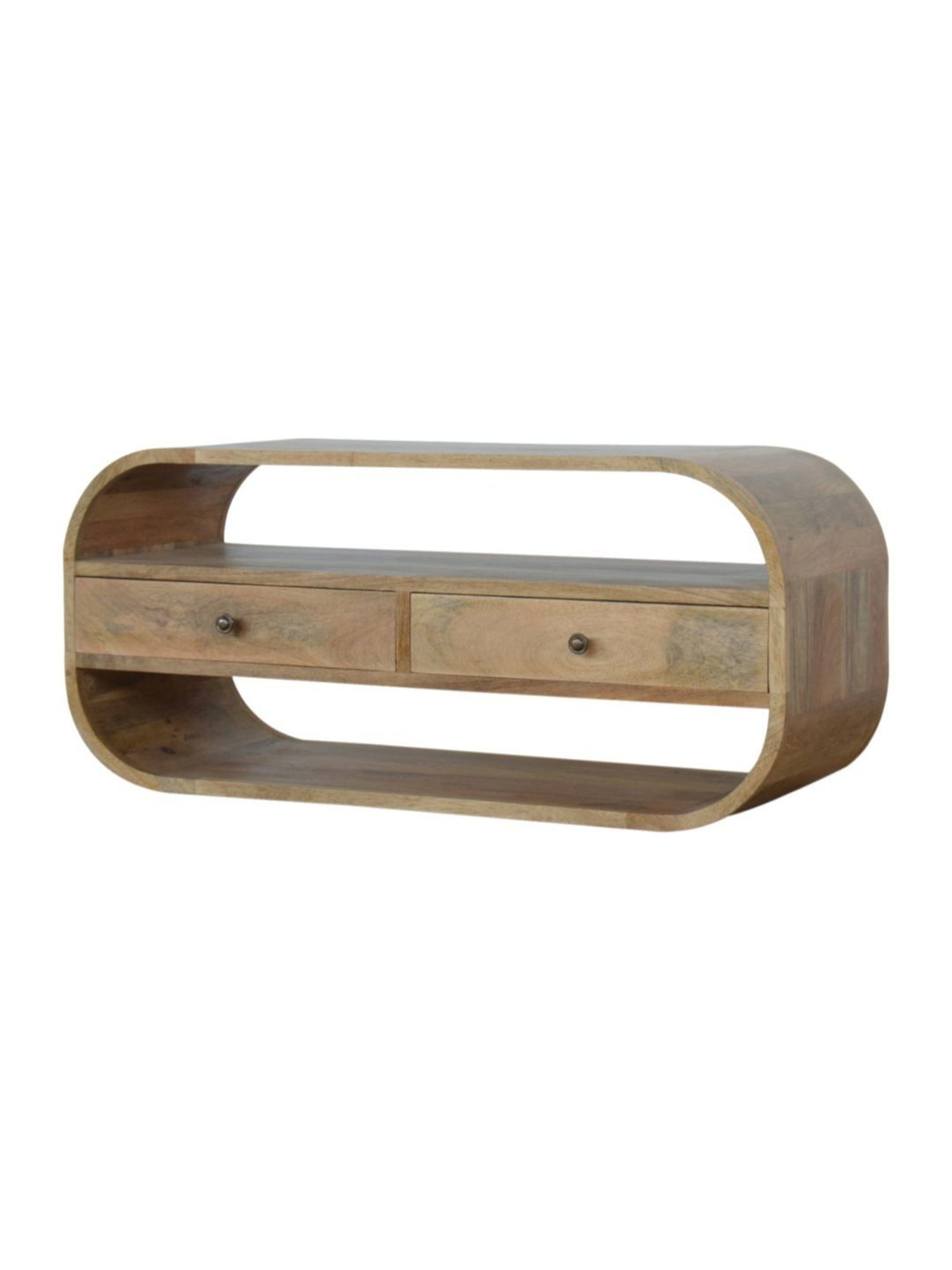 Fabindia Brown Sheesham Wood Textured Cabinet