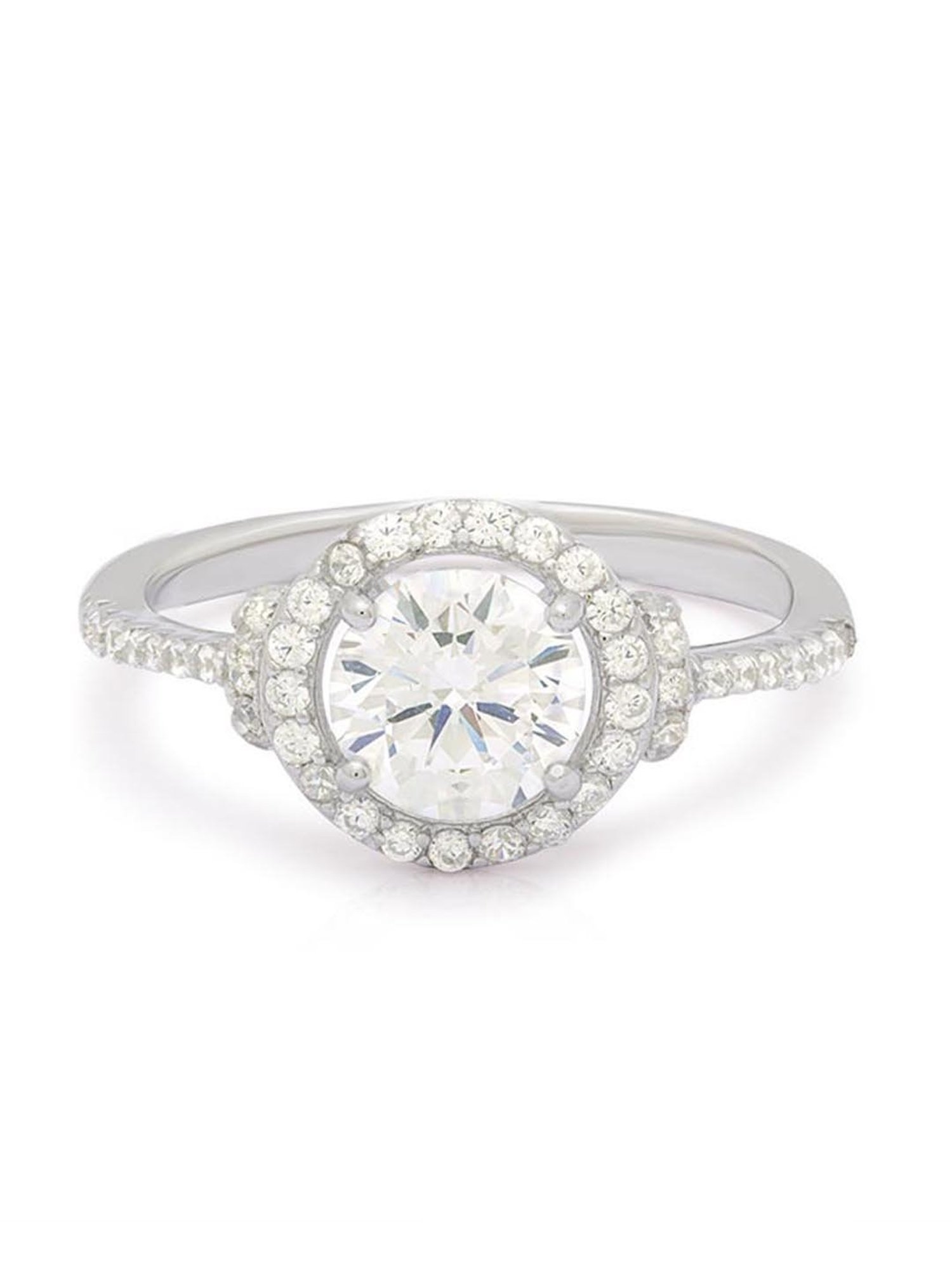 Anayra 92.5 Sterling Silver Sparkling Ring for Women