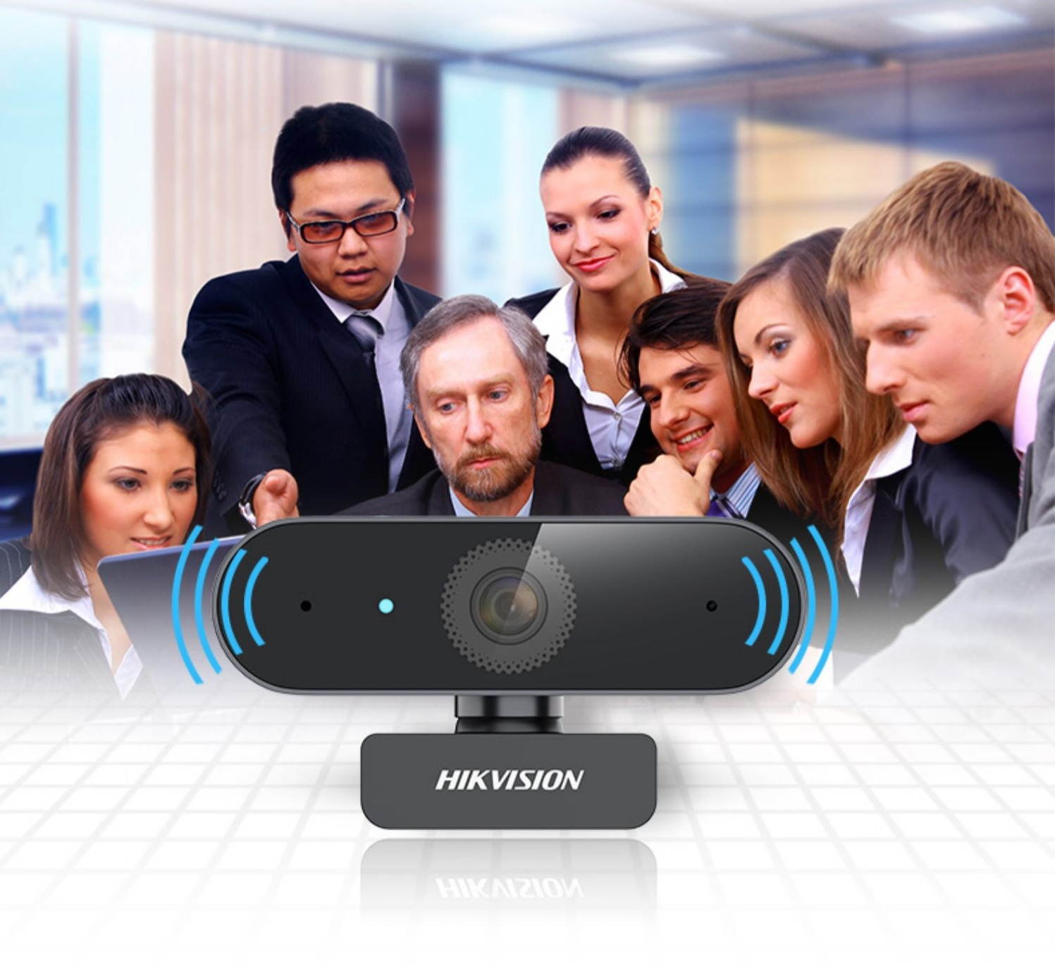 Hikvision 2 Million Pixels Webcam for PC,USB Webcam with Microphone,Streaming Camera for Remote office, online teaching etc.