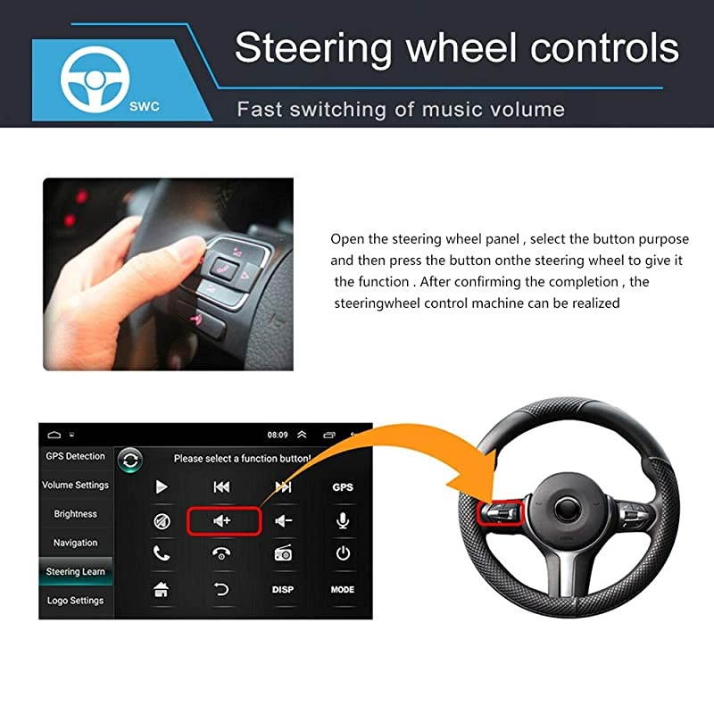 Din Car GPS Navigation Head Unit 9quot Touch Screen for VW Skoda Octavia Golf Touran Passat B6 Jetta Polo Tiguan in Dash Autoradio Android Car Radio Support Bluetooth WiFi+ Rear View Camera