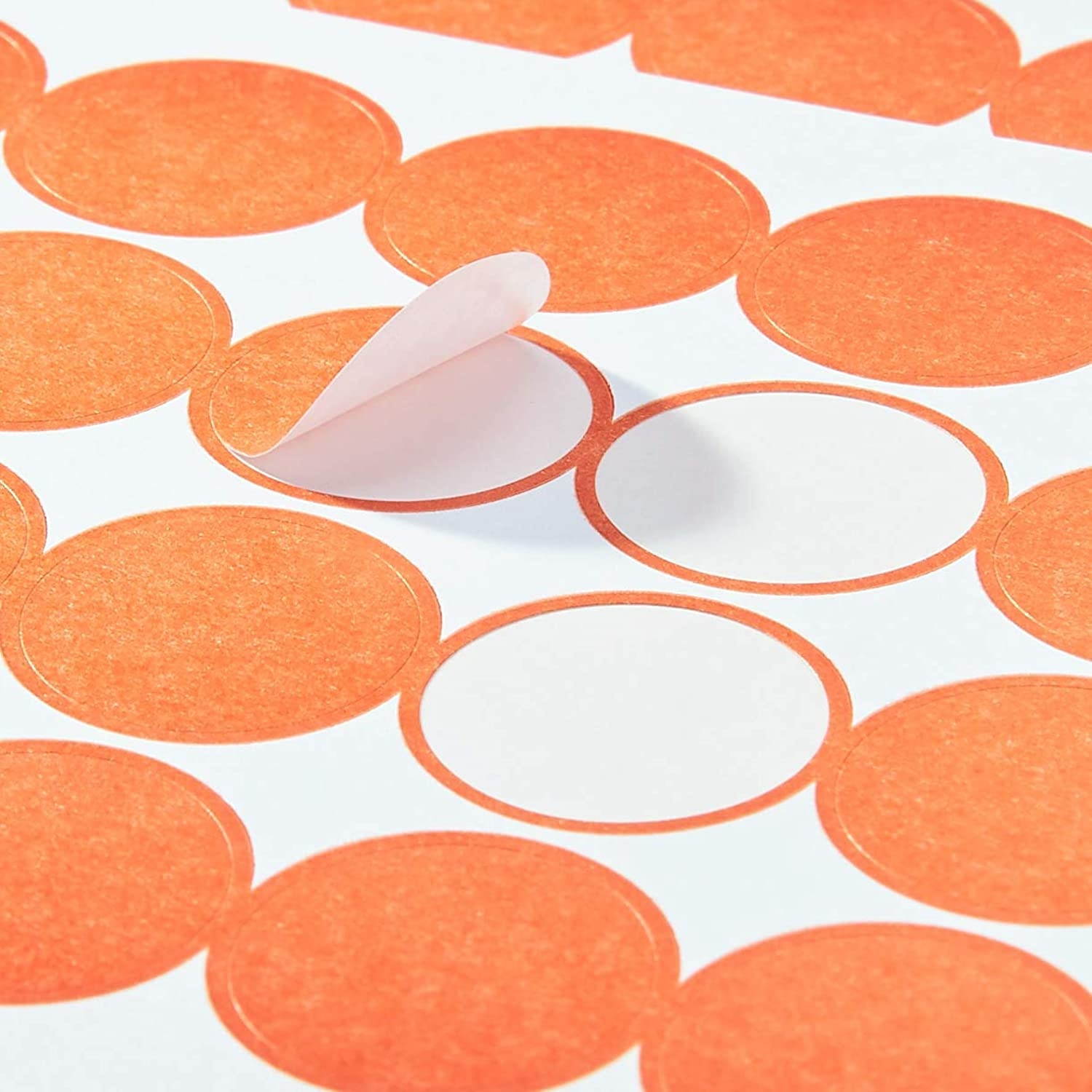 AmazonBasics Print/Write Self-Adhesive Removable Labels, 0.75 Inch Diameter, Orange, 1008-Pack