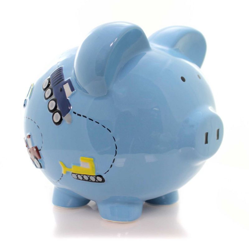 Bank 8.0" Construction Pig Piggy Bank Dump Truck Tow  -  Decorative Banks
