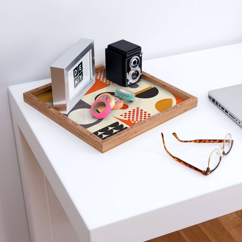13" Wood Showmemars Mid-Century Small Square Tray - society6
