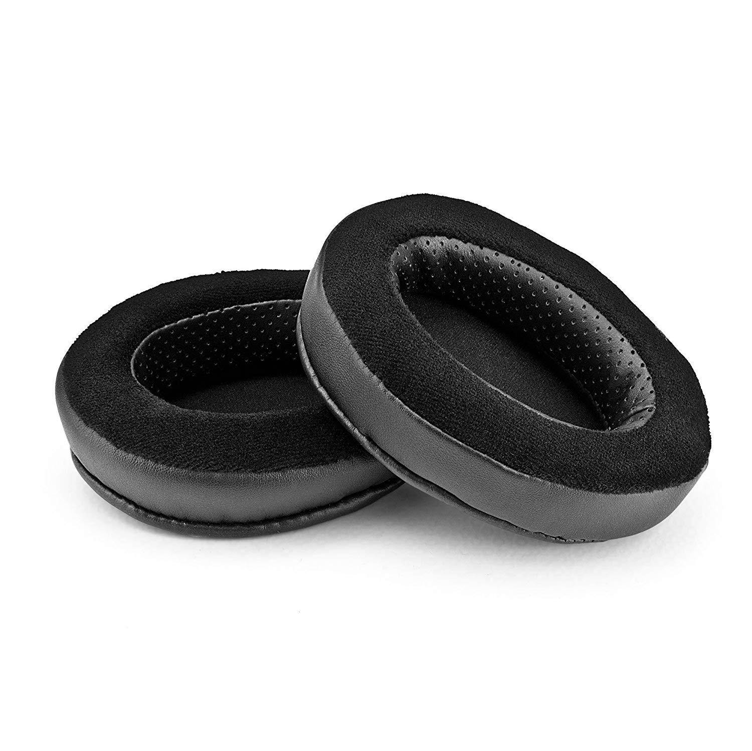 Brainwavz Hybrid Memory Foam Earpad - Black PU/Velour - Suitable for Large Over The Ear Headphones