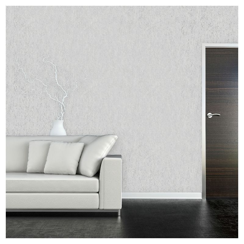 Devine Color  MetallicTexture Peel and Stick Wallpaper Silver