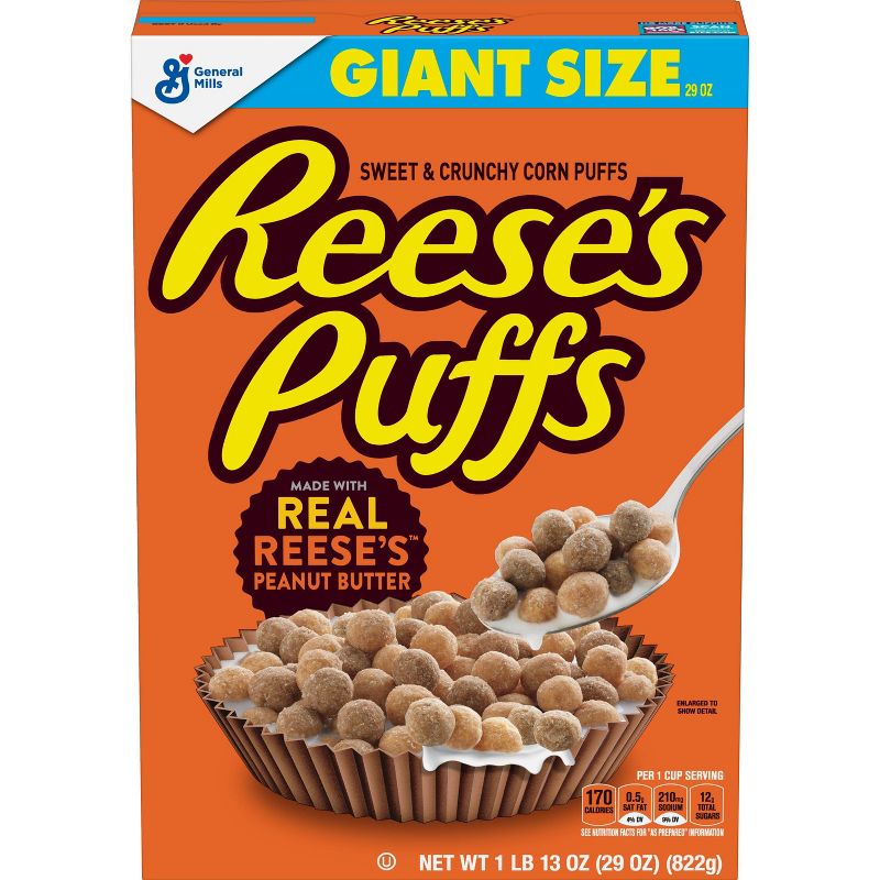 Reese's Peanut Butter Puffs Giant Size Cereal - 29oz