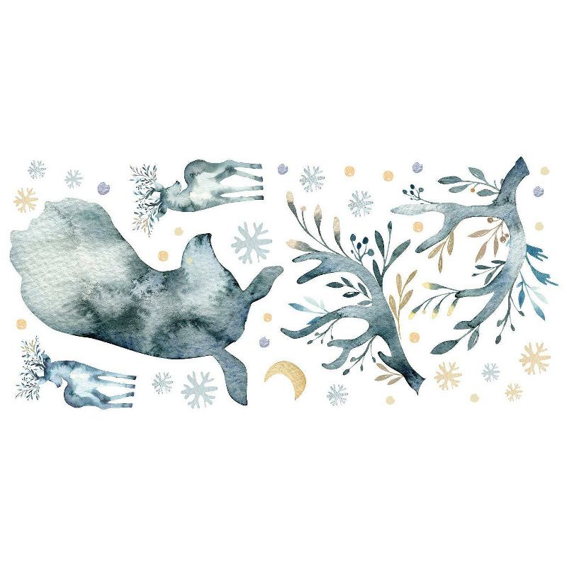 Winter Deer Peel and Stick Giant Wall Decal - RoomMates