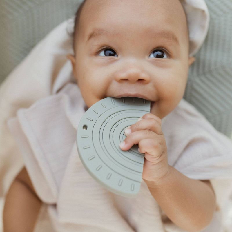 Pretty Please Teethers Rainbow & Rays Teether - Eucalyptus