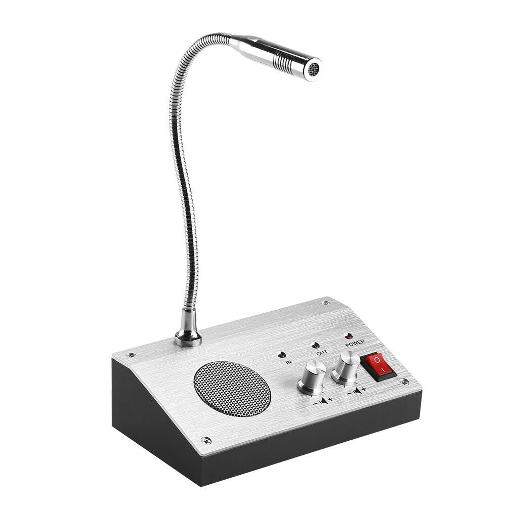 Dual Way Walkie Talkie Anti-Interference Window Counter Intercom System For Bank Ticket Station Dining Hall Voice System Speaker