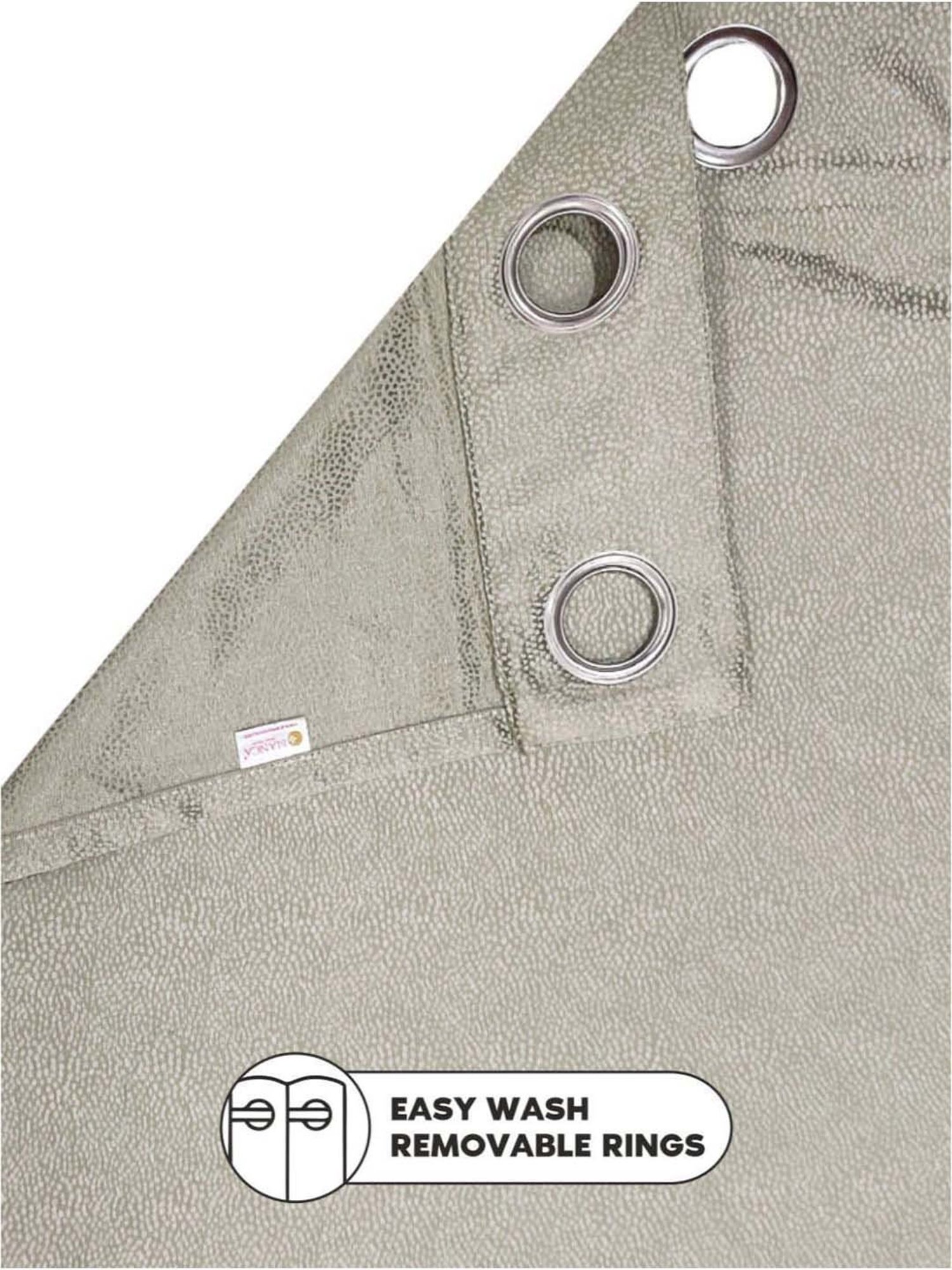 Bianca Tremezzo Grey Faux Silk 7 Ft. Door Curtain - Set of 2