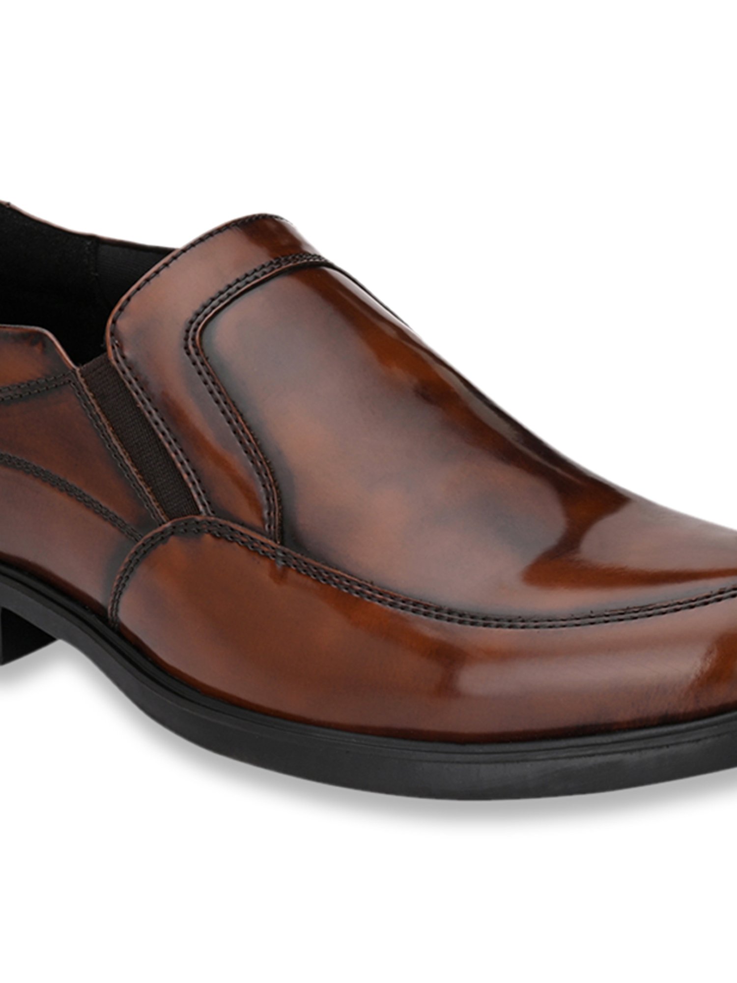 Delize Men's Brown Formal Slip-Ons