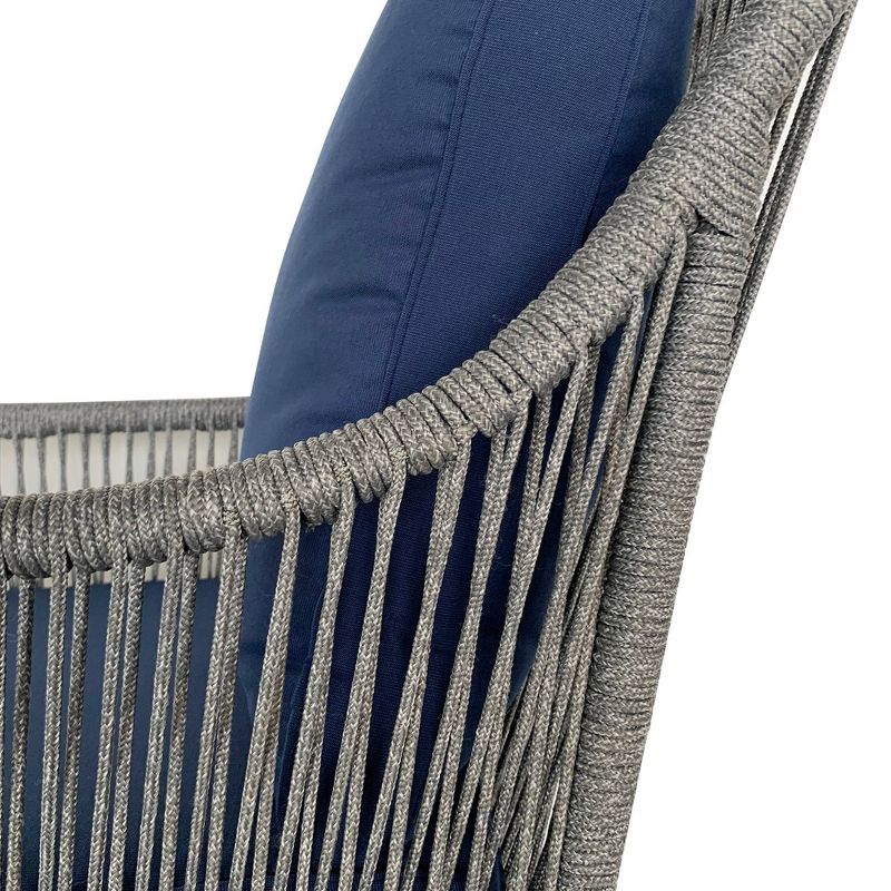 4pc Outdoor Conversation Set with Cushions - Navy - TK Classics