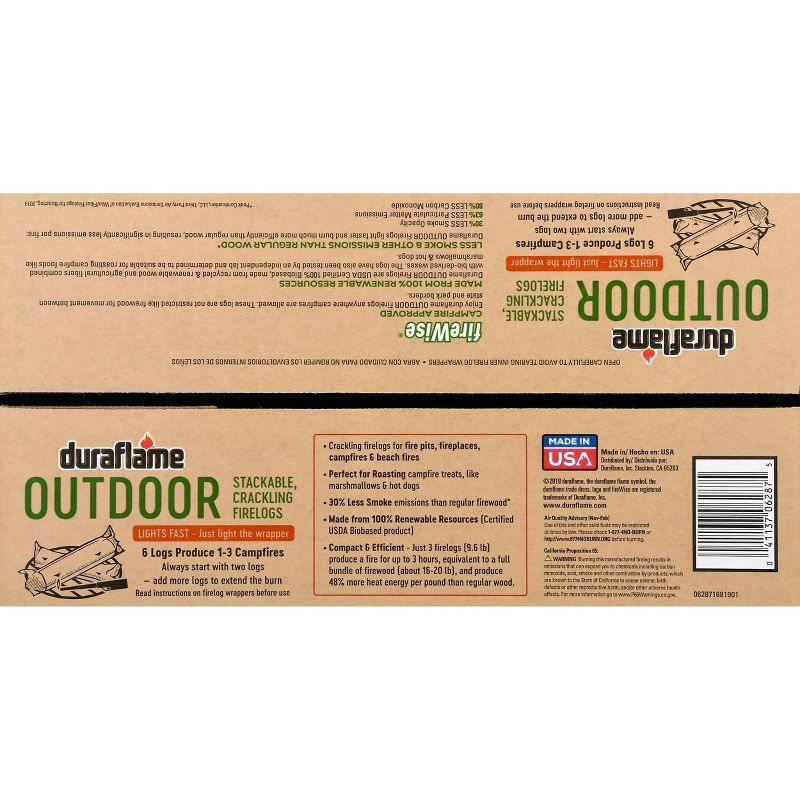Duraflame 6pk Outdoor Log