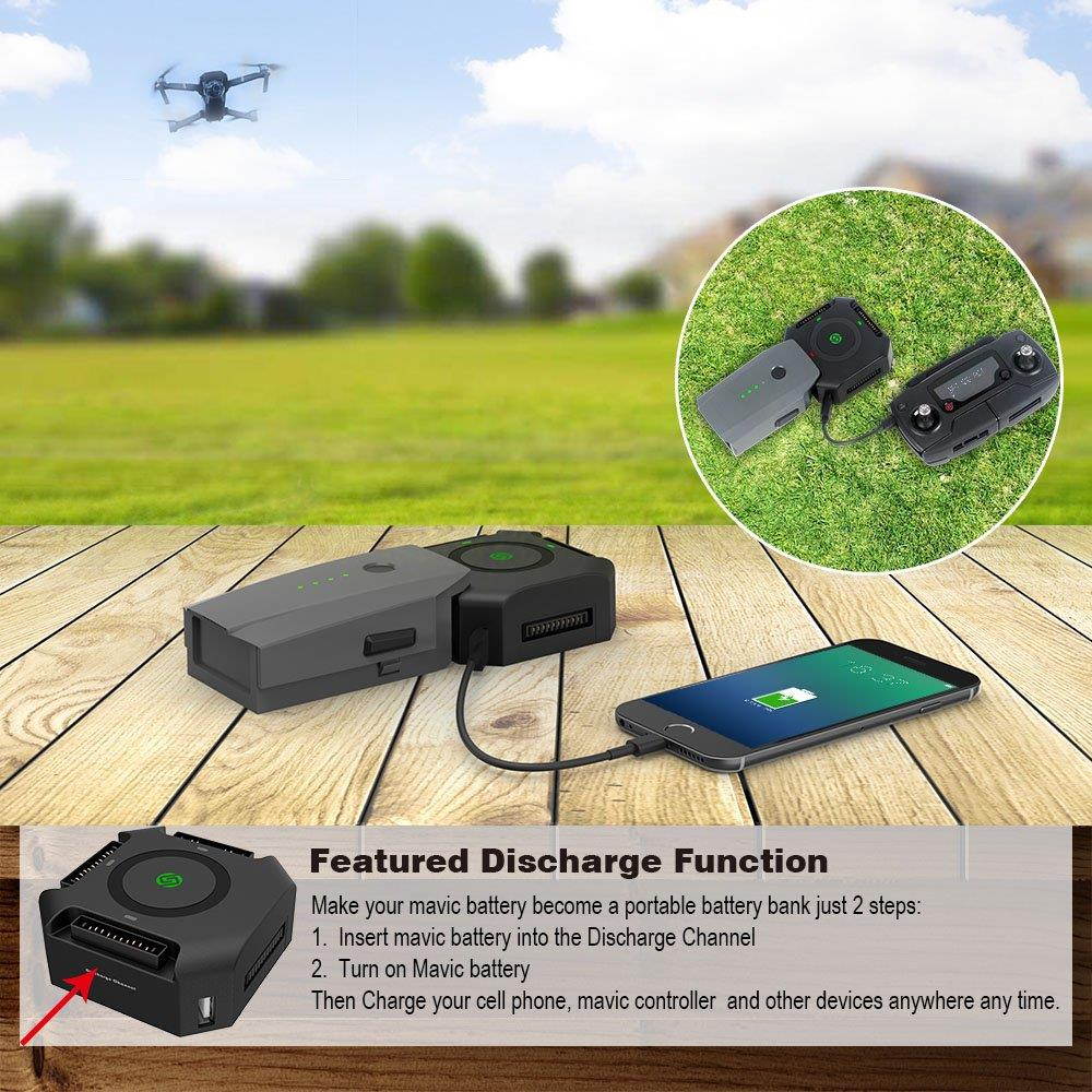 Smatree Battery Charger Compatible for Mavic Pro/Platinum,Mavic Pro Charge Hub with 80W Rapid Battery Power Adapter(Not fit for DJI Mavic 2 pro/2 Zoom)