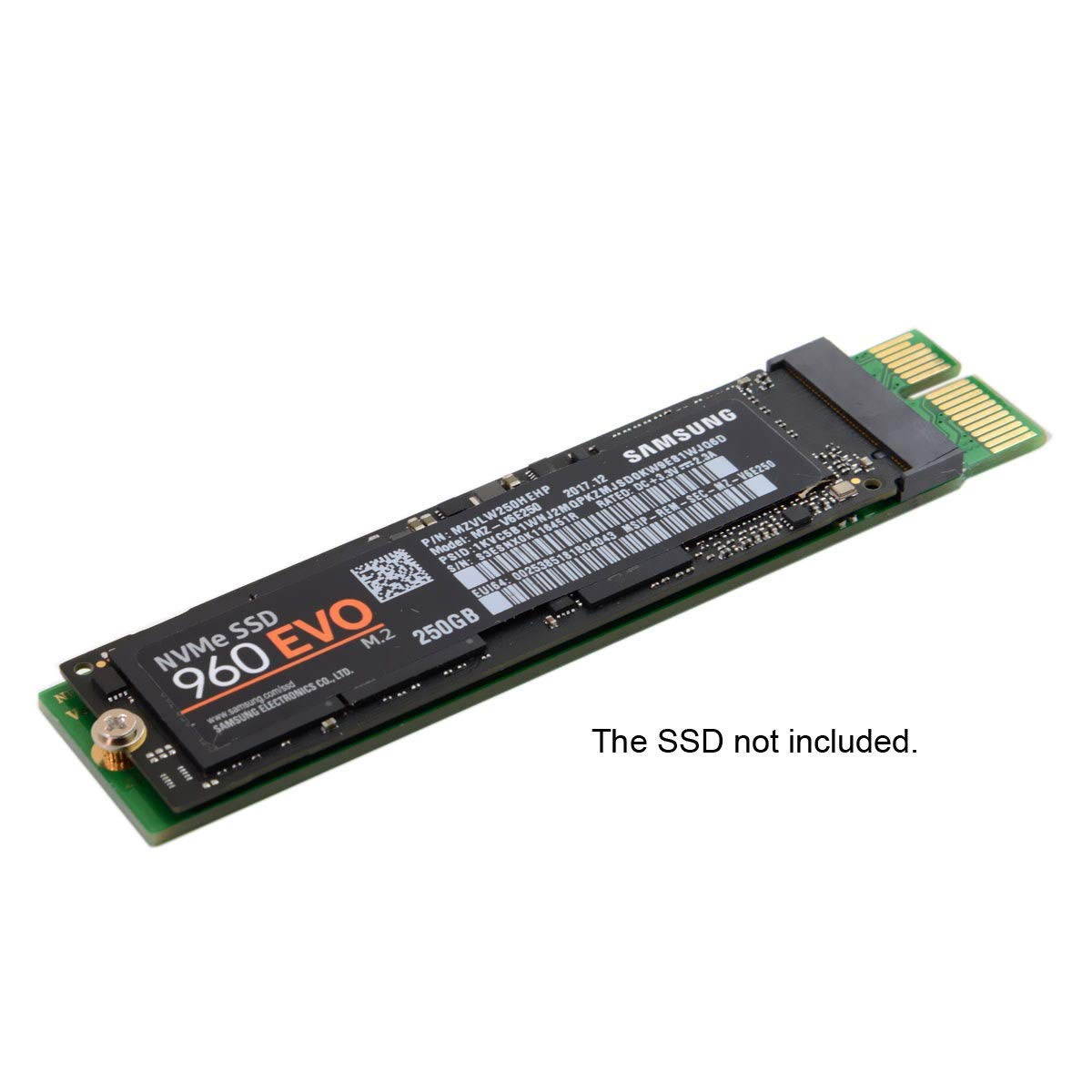 NGFF M-key NVME AHCI SSD to PCI-E 3.0 1x x1 Vertical Adapter for XP941 SM951 PM951 960 EVO SSD