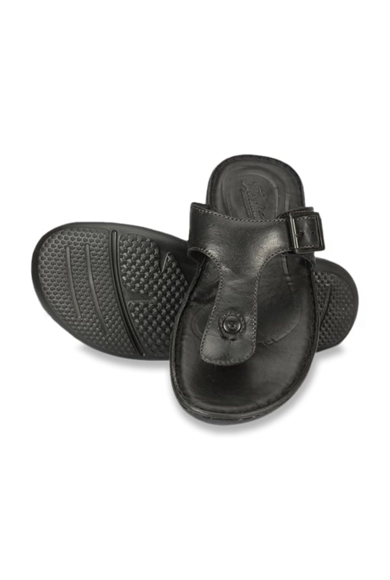 Florsheim LEWIS Black T-Strap Sandals