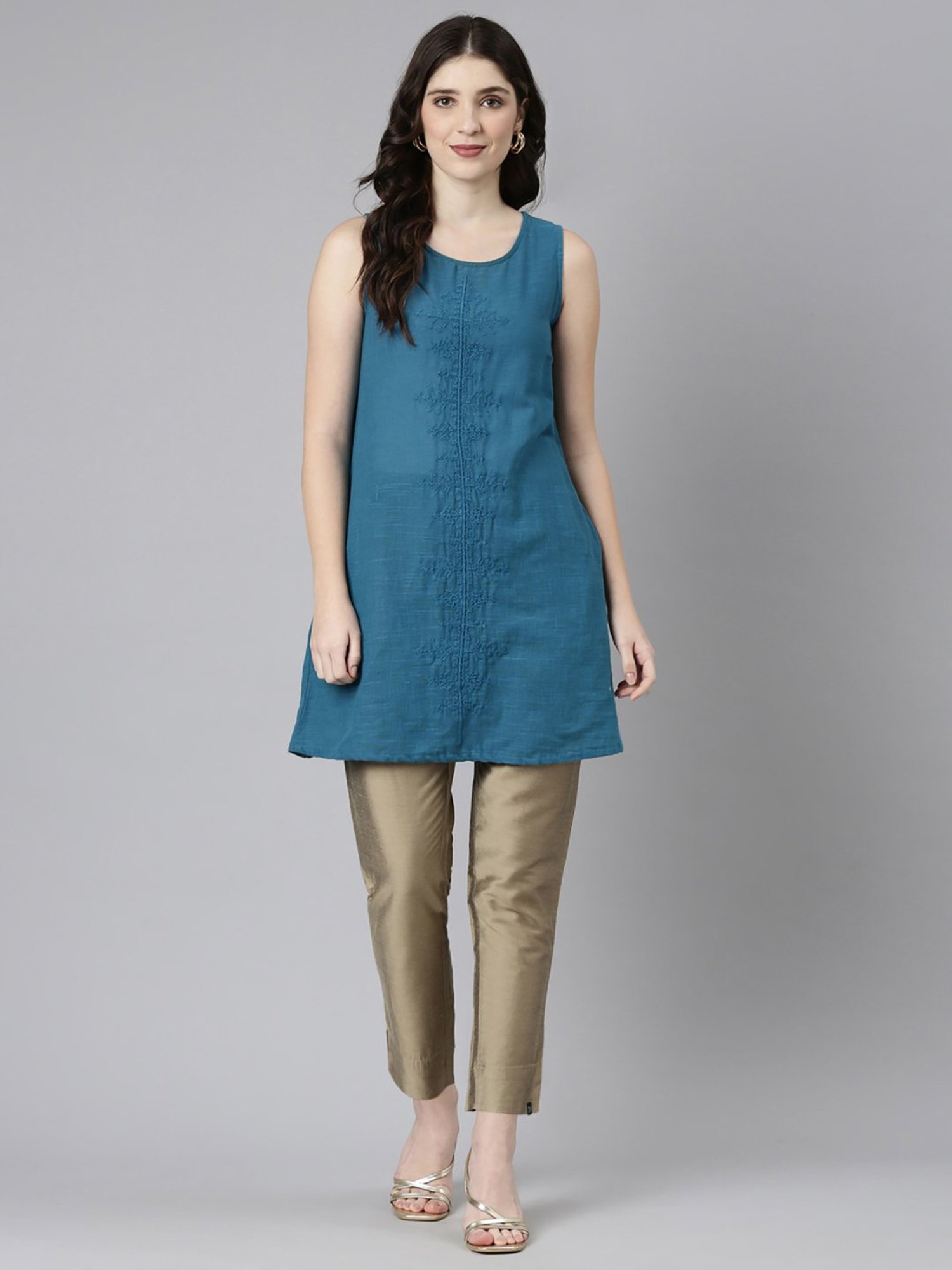 TWIN BIRDS Brown Straight Fit Pants