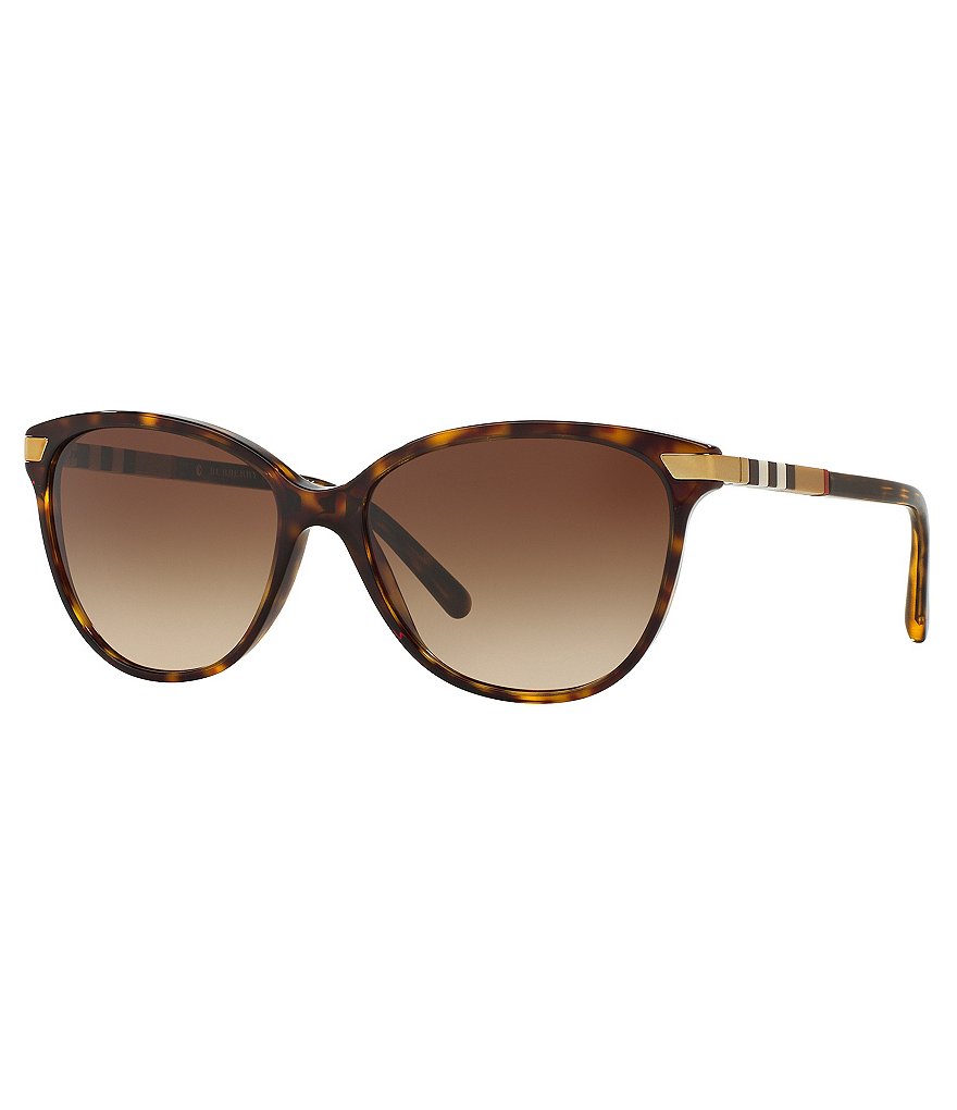 Burberry Heritage Color Block Square Check Cat Eye Sunglasses