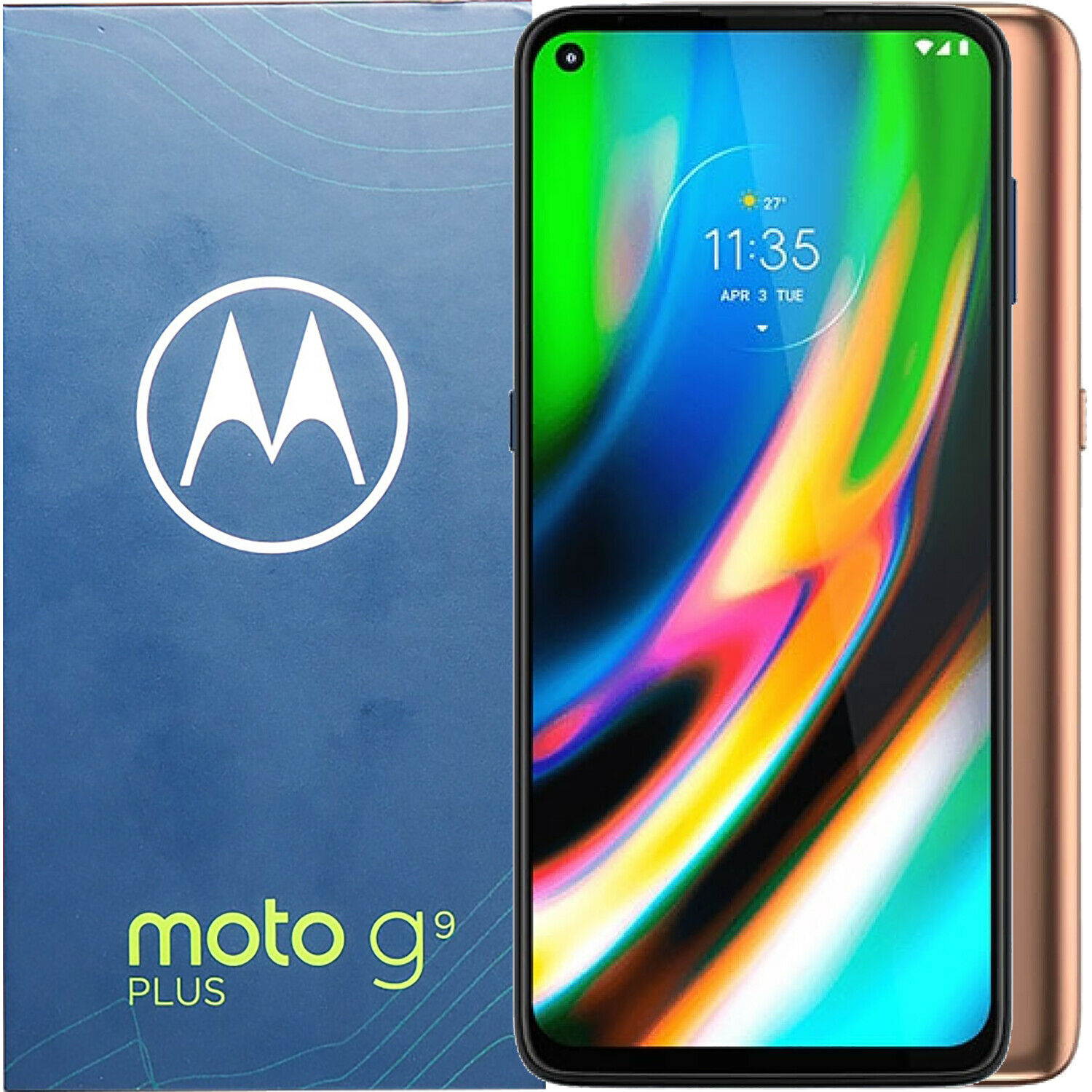 Motorola Moto G9 Plus Dual-SIM 128GB (GSM Only | No CDMA) Factory Unlocked 4G/LTE Smartphone (Navy Blue) - International Version