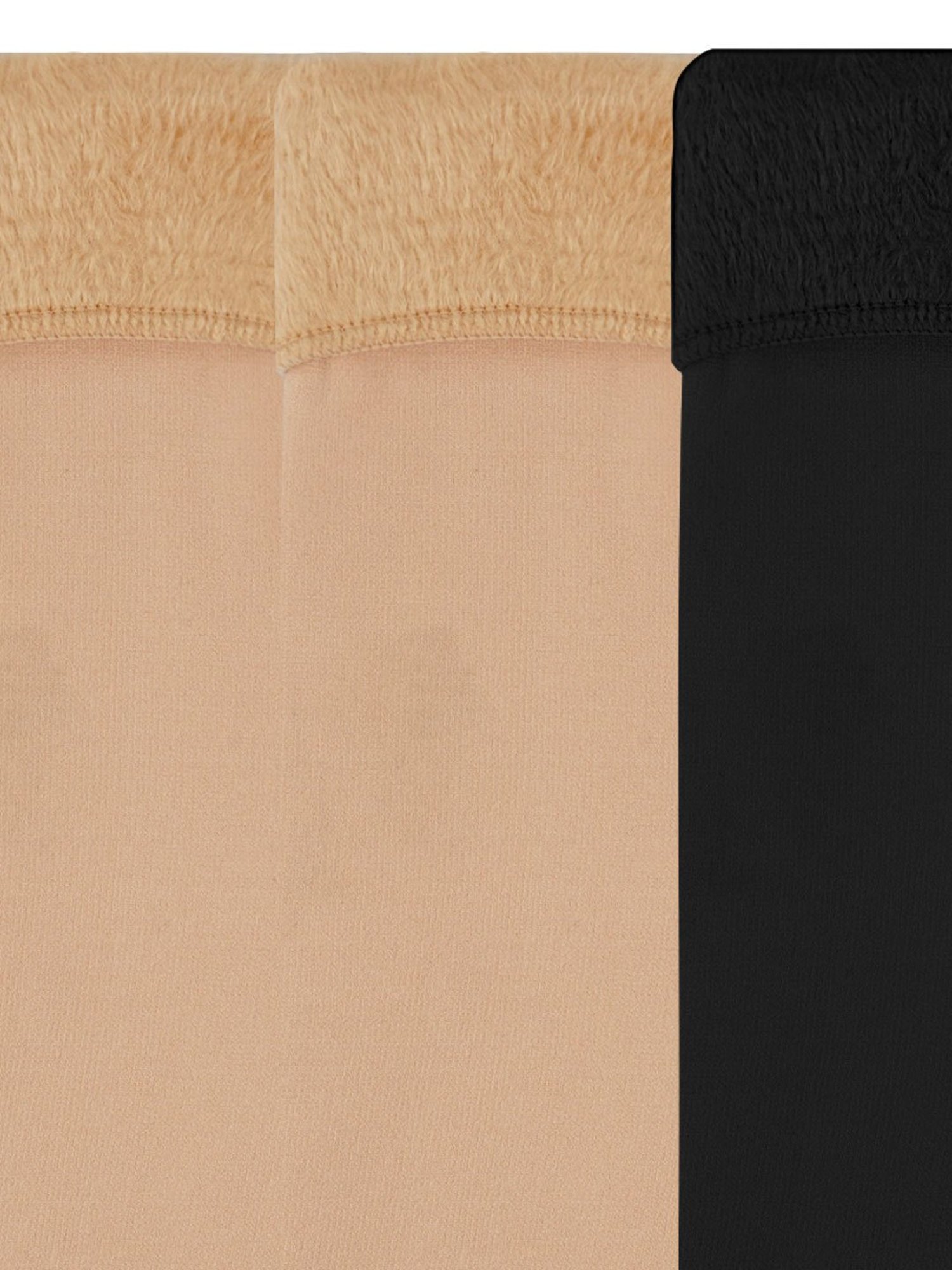 NEXT2SKIN Black & Beige Nylon Fur Winter Socks (Pack Of 3)