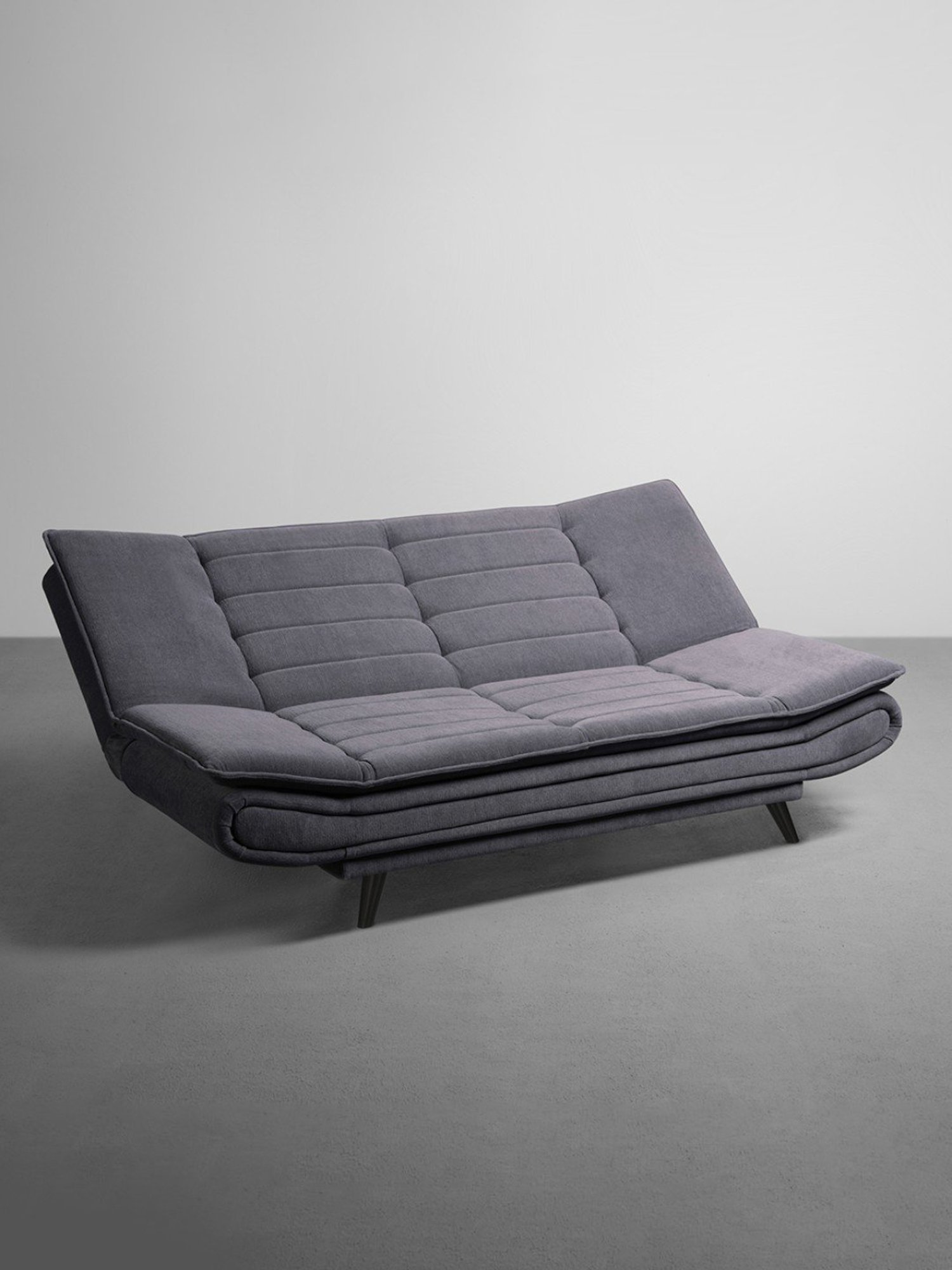 Sleepyhead Ash Grey Fabric Foldable 3 Seater Sofa Cum Bed