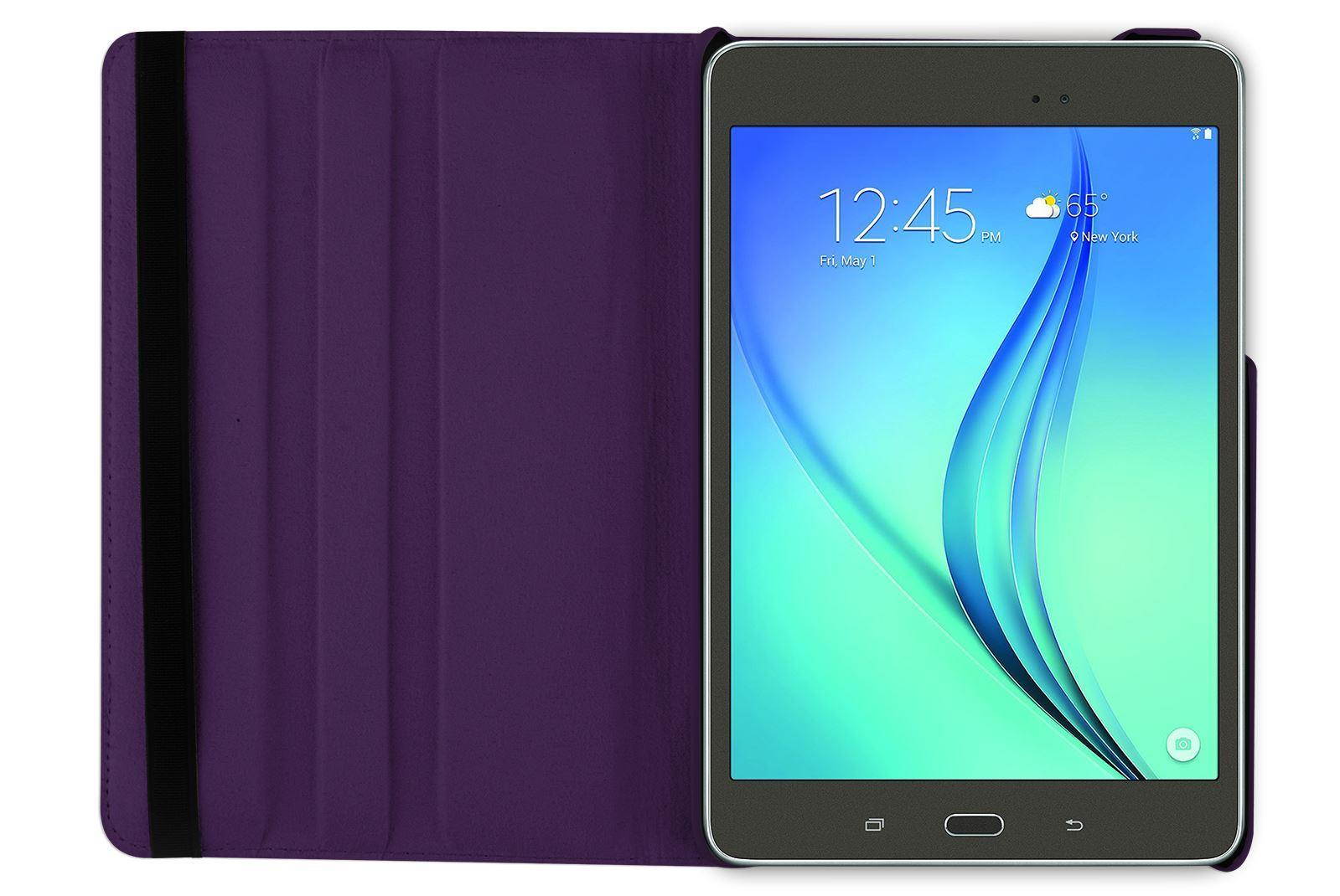 Hellfire Trading PU Leather Case 360 Rotating for Samsung Galaxy Tab A 8 T350 8" - Purple