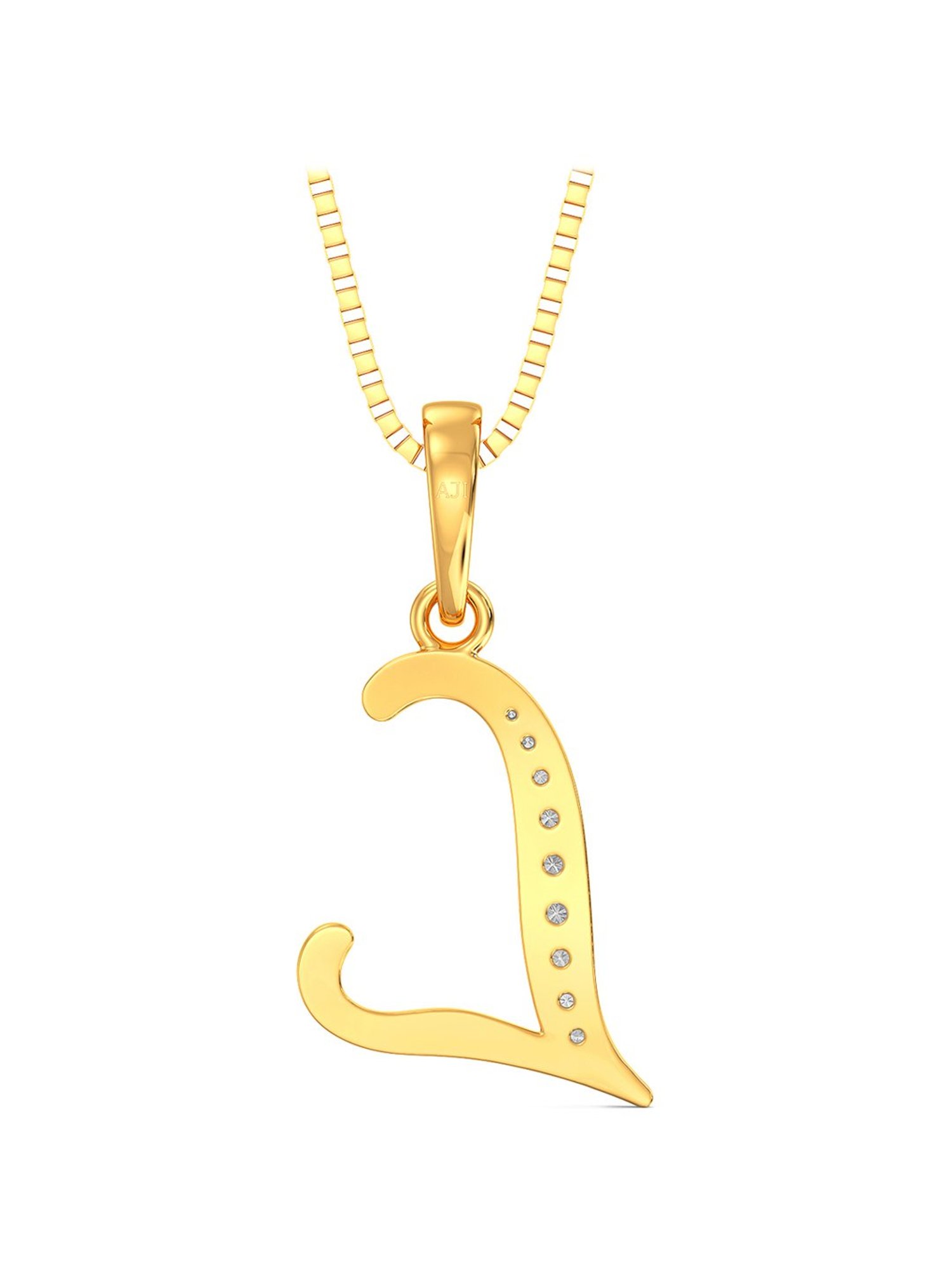 Mia by Tanishq Dual Radiance 18k Gold & Diamond Pendant with Chain