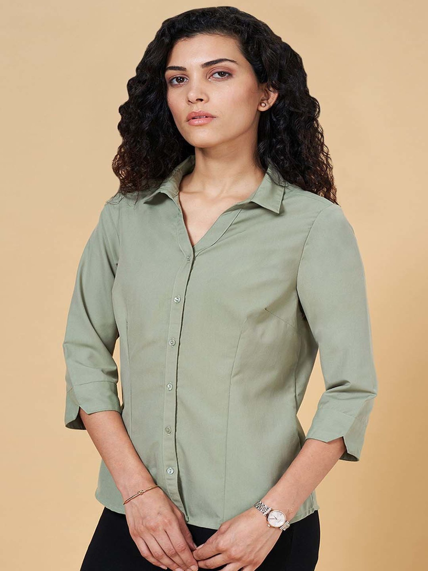 Van Heusen Maroon Plain Formal Shirt