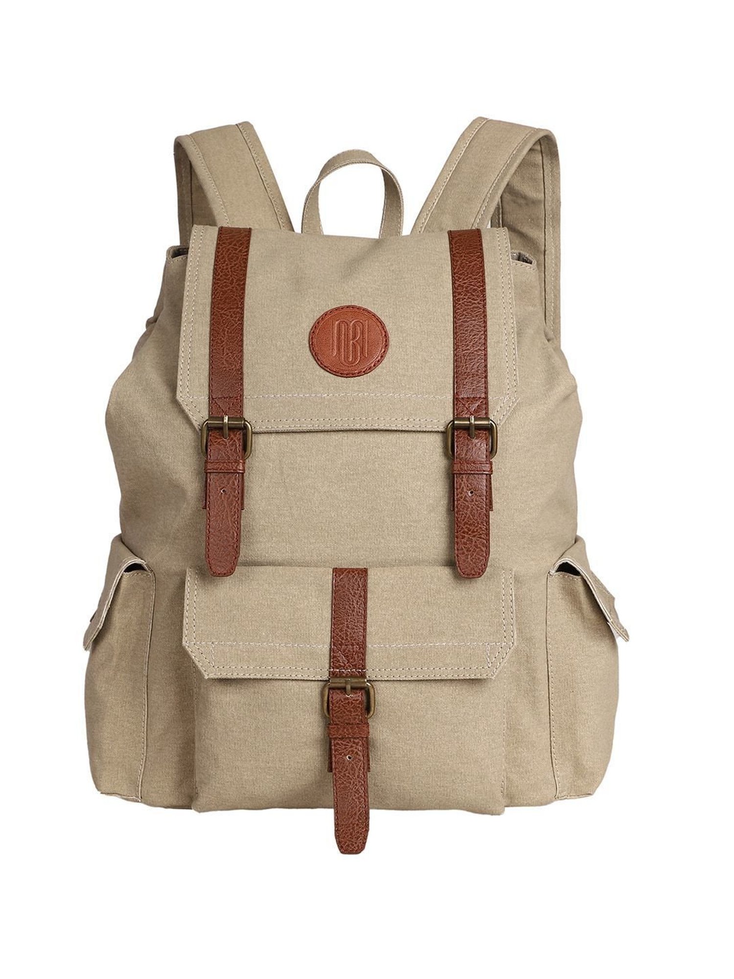 Mona B 18 Ltrs Beige Large Backpack