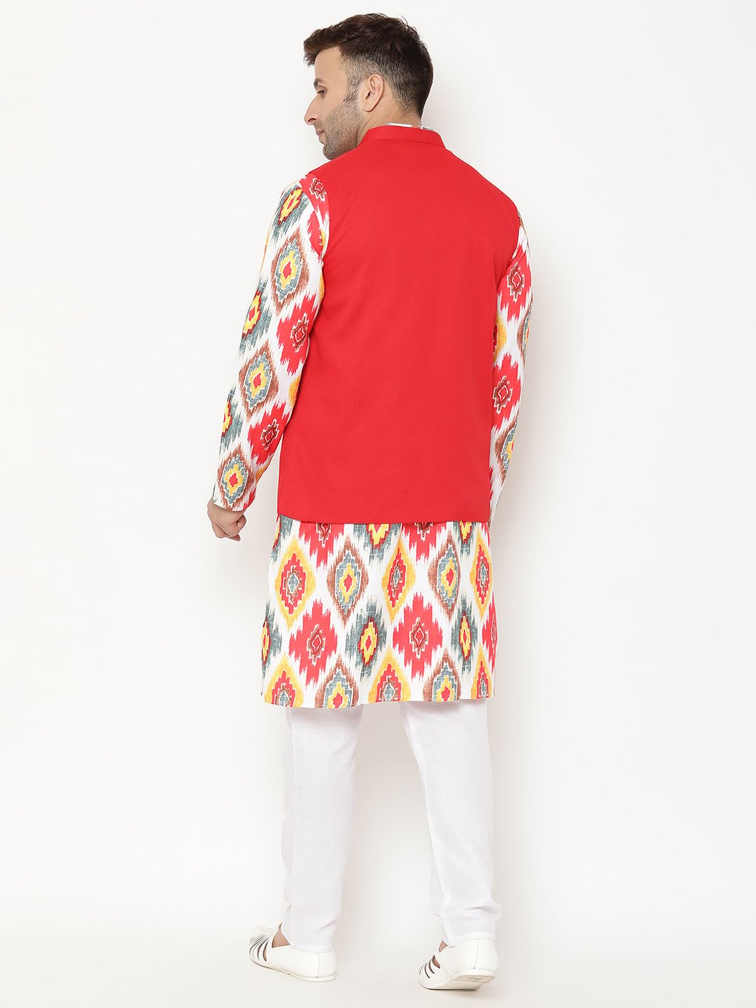 Hangup Multicolor Regular Fit Printed Kurta Bottom & Jacket Set