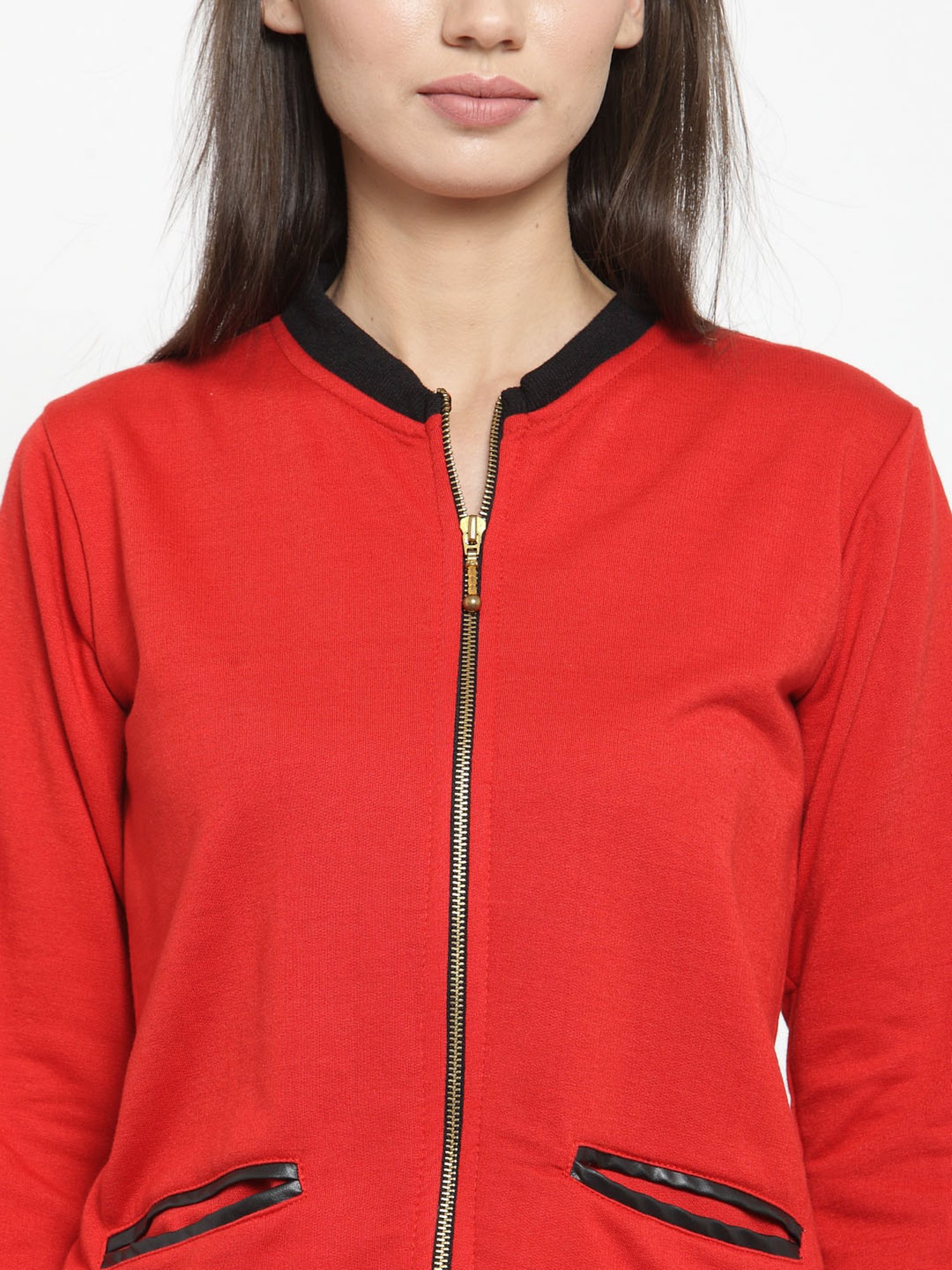 Belle Fille Red Regular Fit Jacket