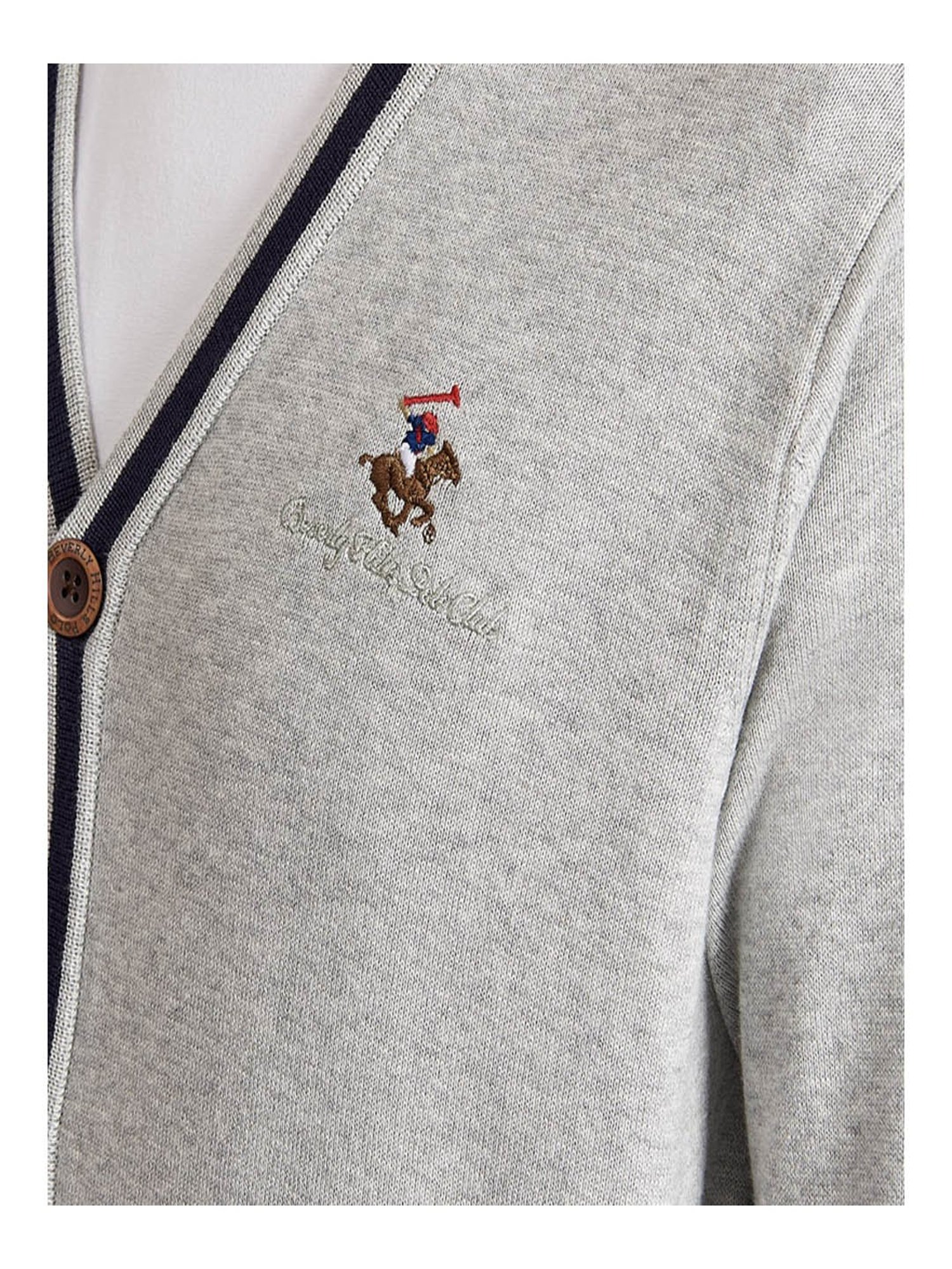 Beverly Hills Polo Club Grey Regular Fit Cardigan