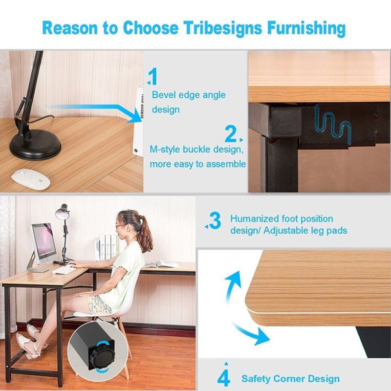 RESPAWN 3000 Gaming Computer Desk - Ergonomic Height Adjustable Gaming Desk, in Blue (RSP-3000-BLU)