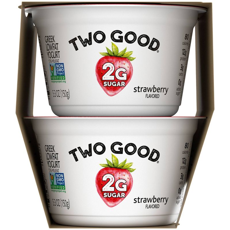 Dannon Two Good Strawberry Greek Yogurt - 4pk/21.2oz