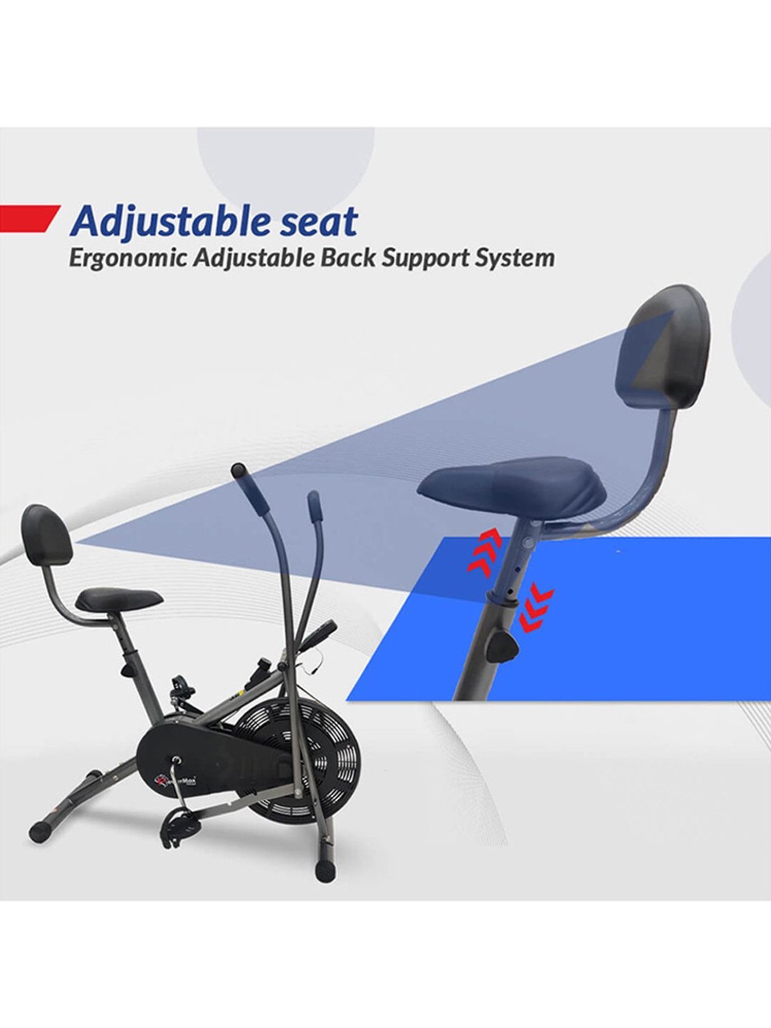 PowerMax Fitness BU-201 Upright Bike (Black)