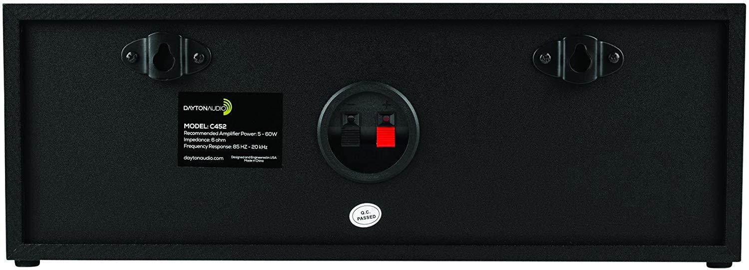 Dayton Audio C452 Dual 4-1/2" 2-Way Center Channel Speaker (Black)
