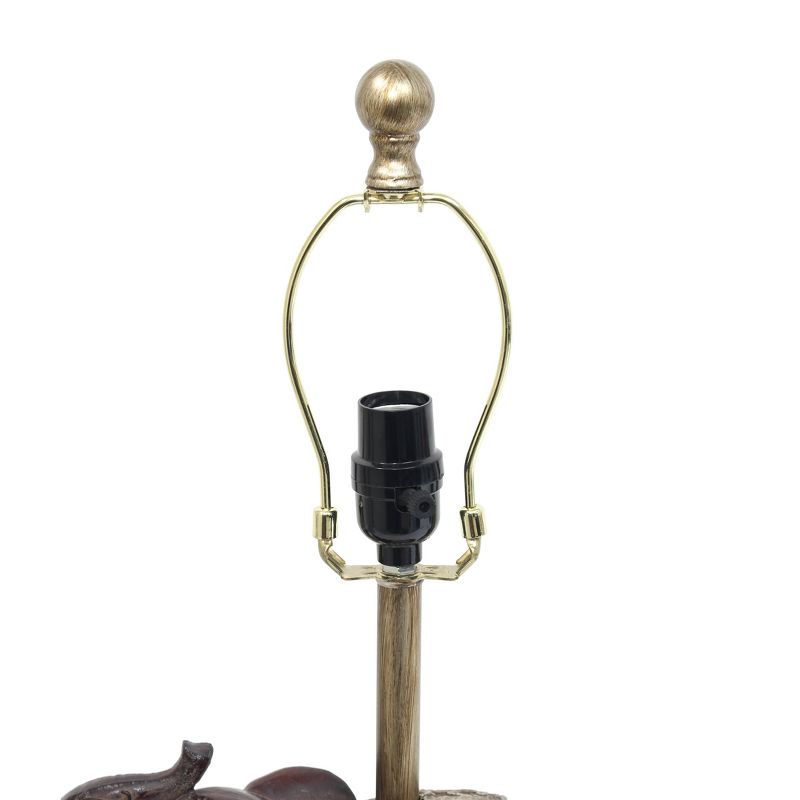 Elephant Table Lamp with Fabric Shade Brown - Lalia Home