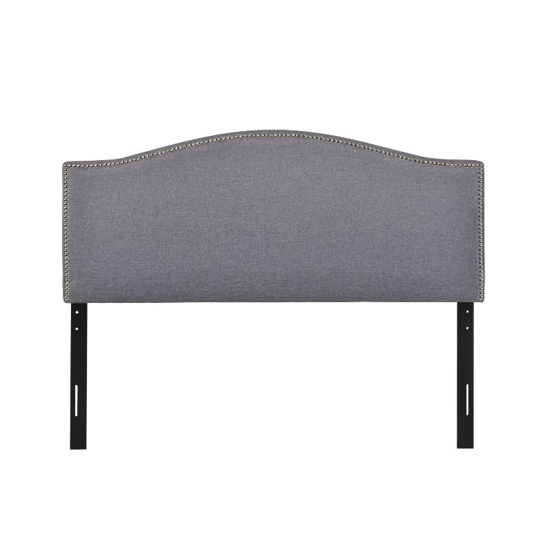 Queen Joshua Headboard with Nailhead Trim Gray - Poly & Bark