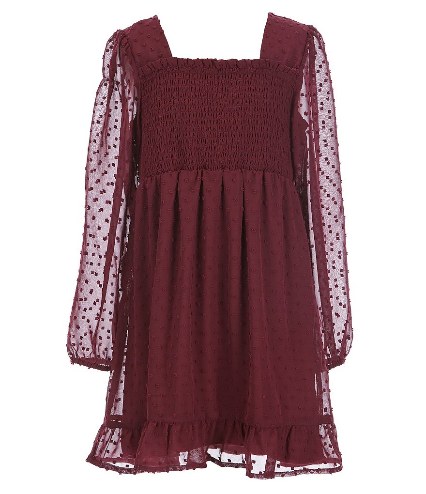 Mini Molly Big Girls 8-14 Ruffle-Sleeve Shift Dress