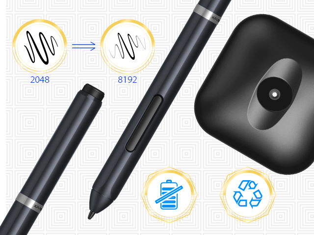 XP-Pen Deco 01 10x6.25 Inch Digital Graphics Drawing Tablet Drawing Pen Tablet with Battery-free Passive Stylus and 8 shortcut keys (8192 levels pressure)